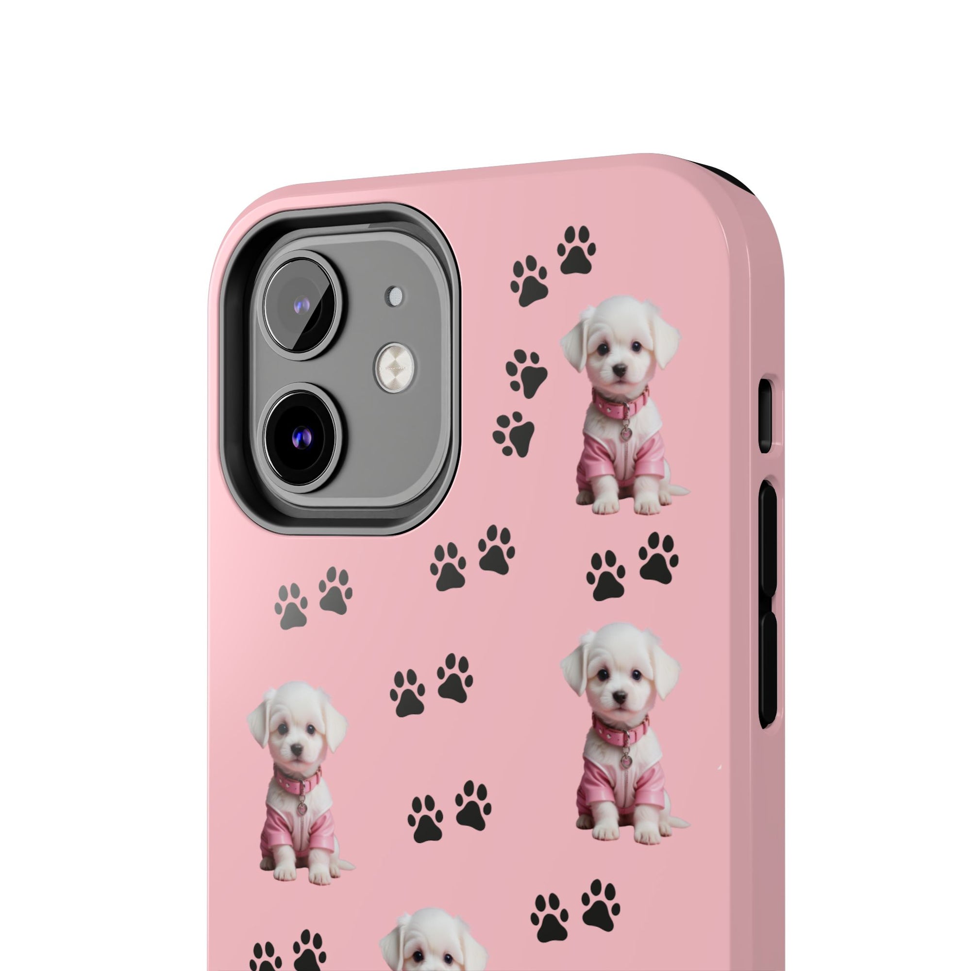 Tough Phone Case Cute Dog & Paws Design