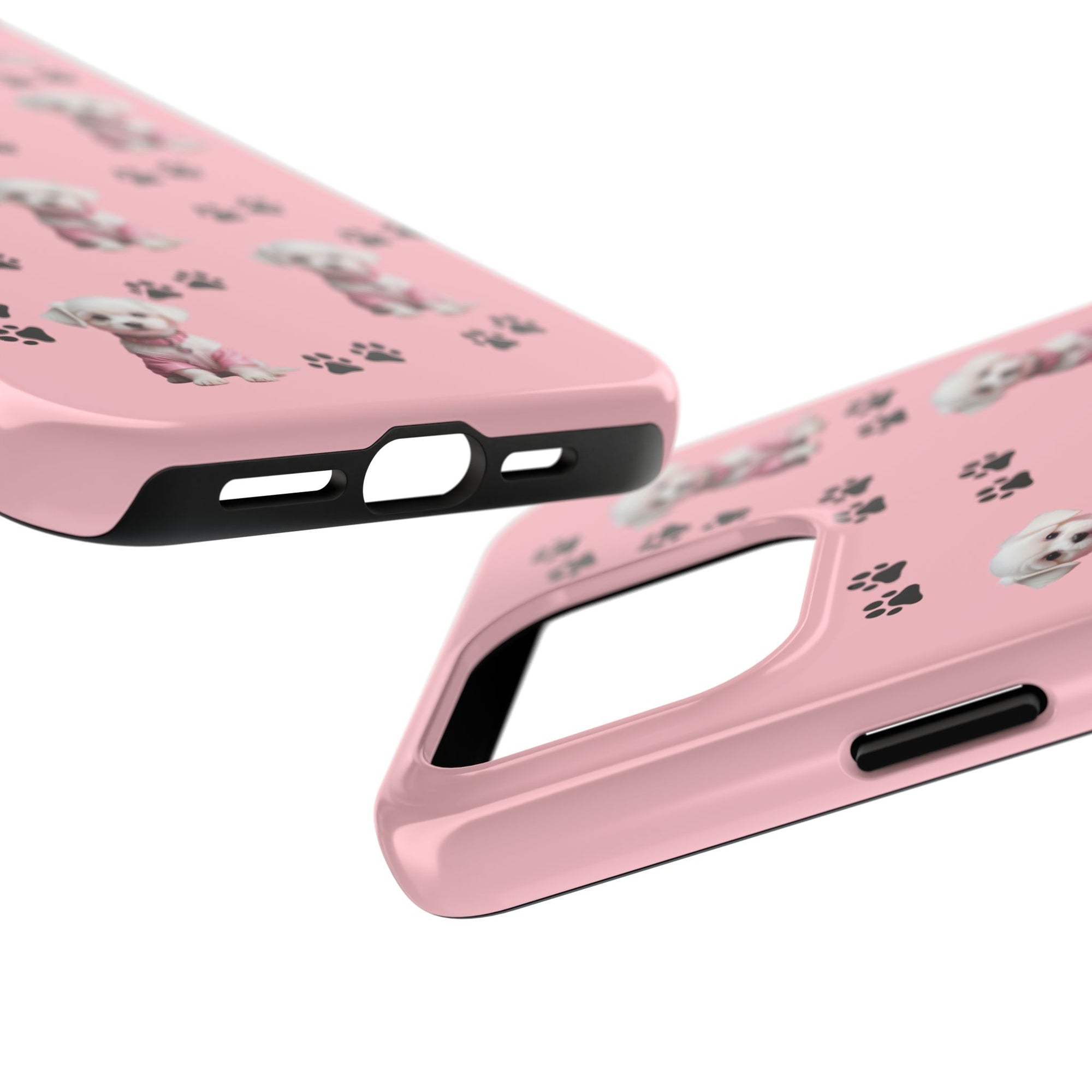 Tough Phone Case Cute Dog & Paws Design