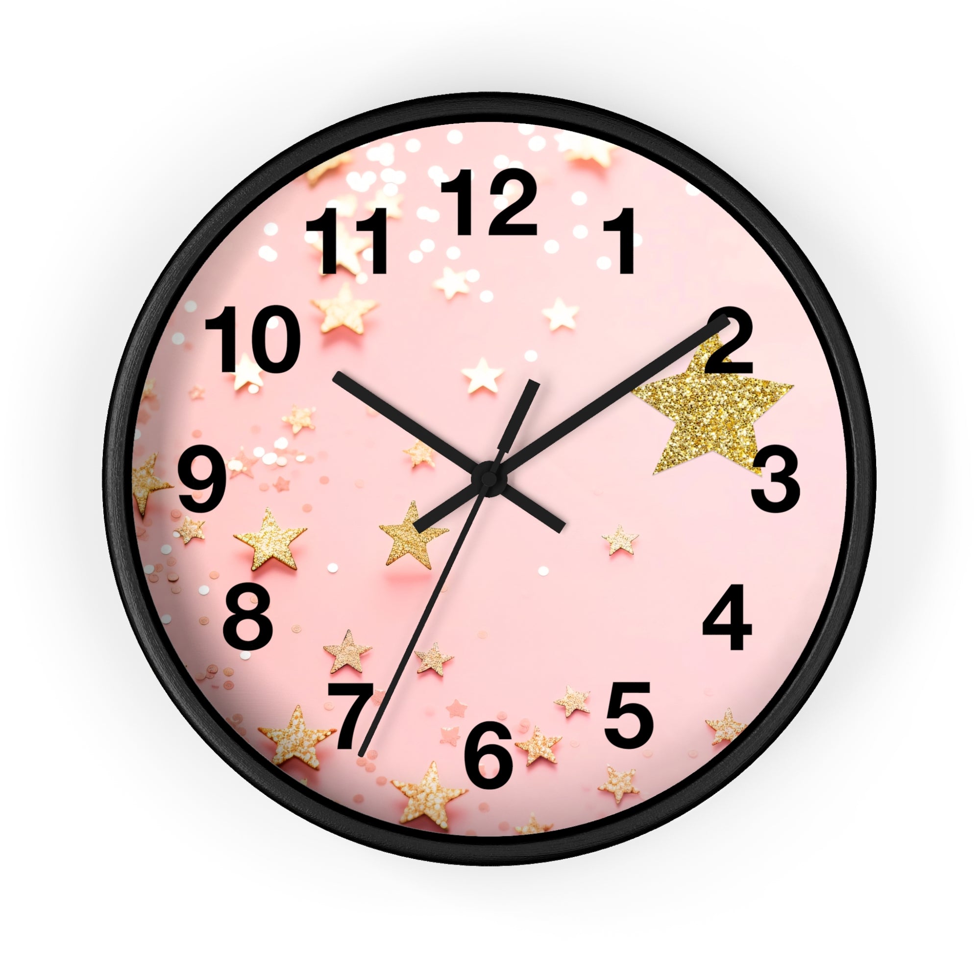 Wall Clock - Glitter & Gold