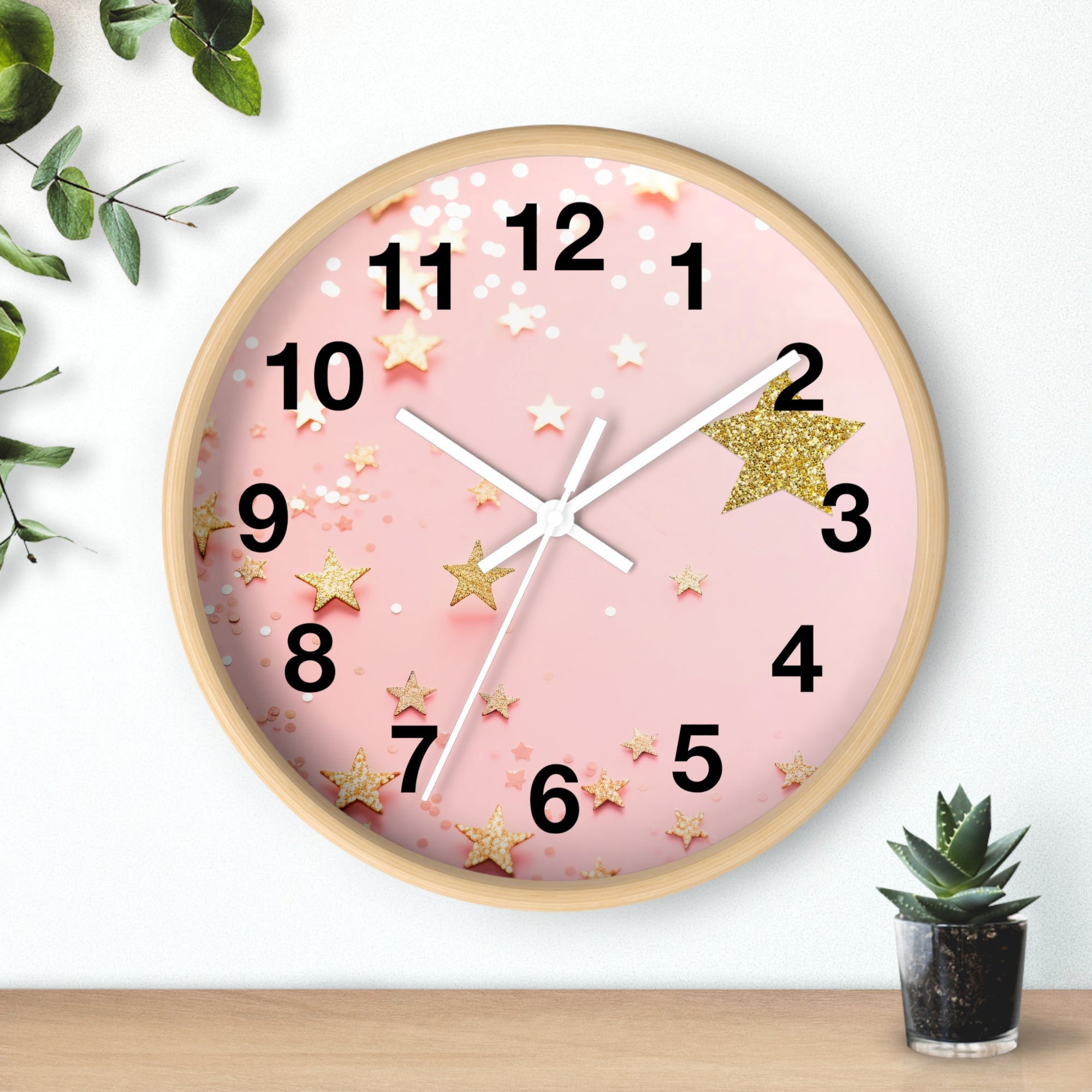 Wall Clock - Glitter & Gold