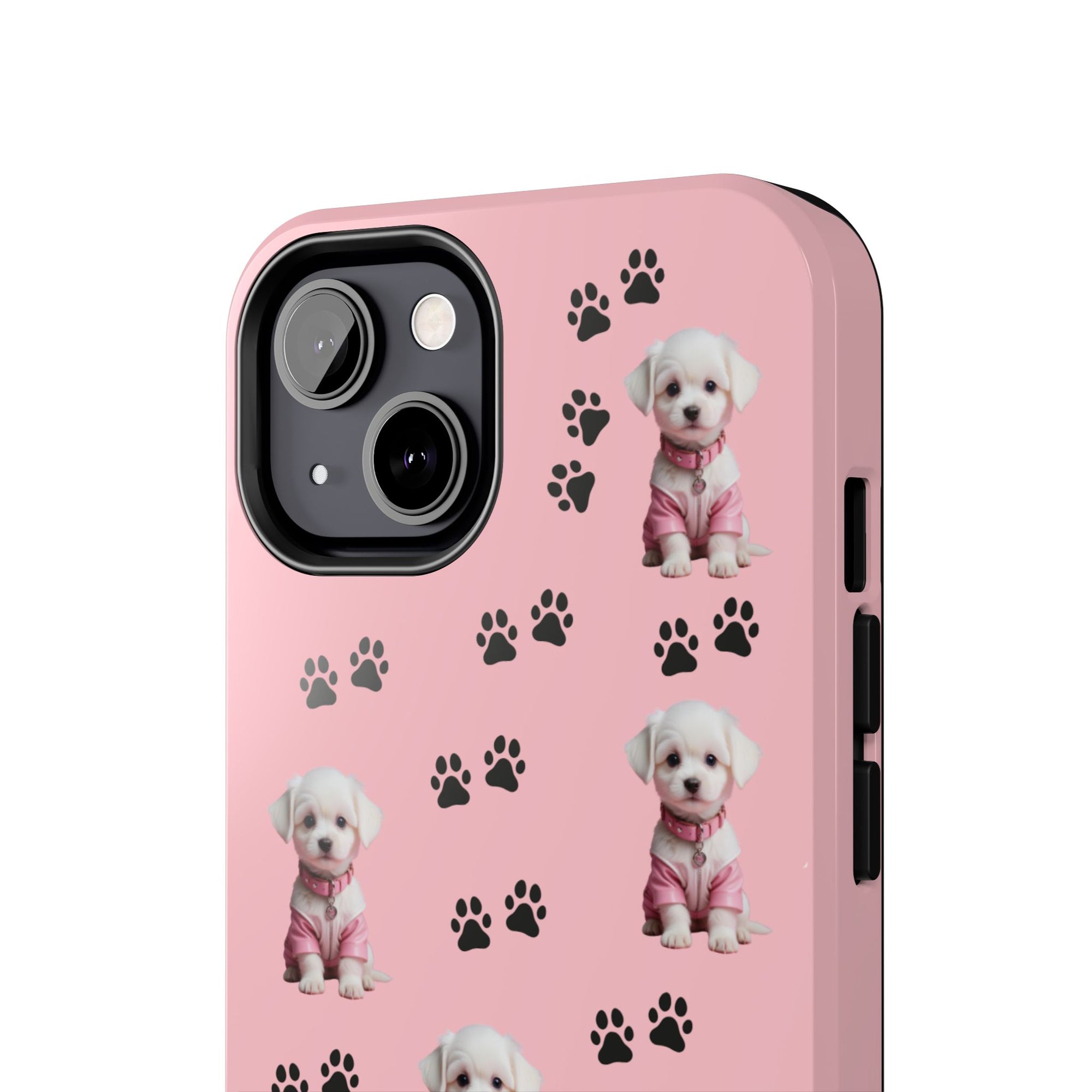 Tough Phone Case Cute Dog & Paws Design