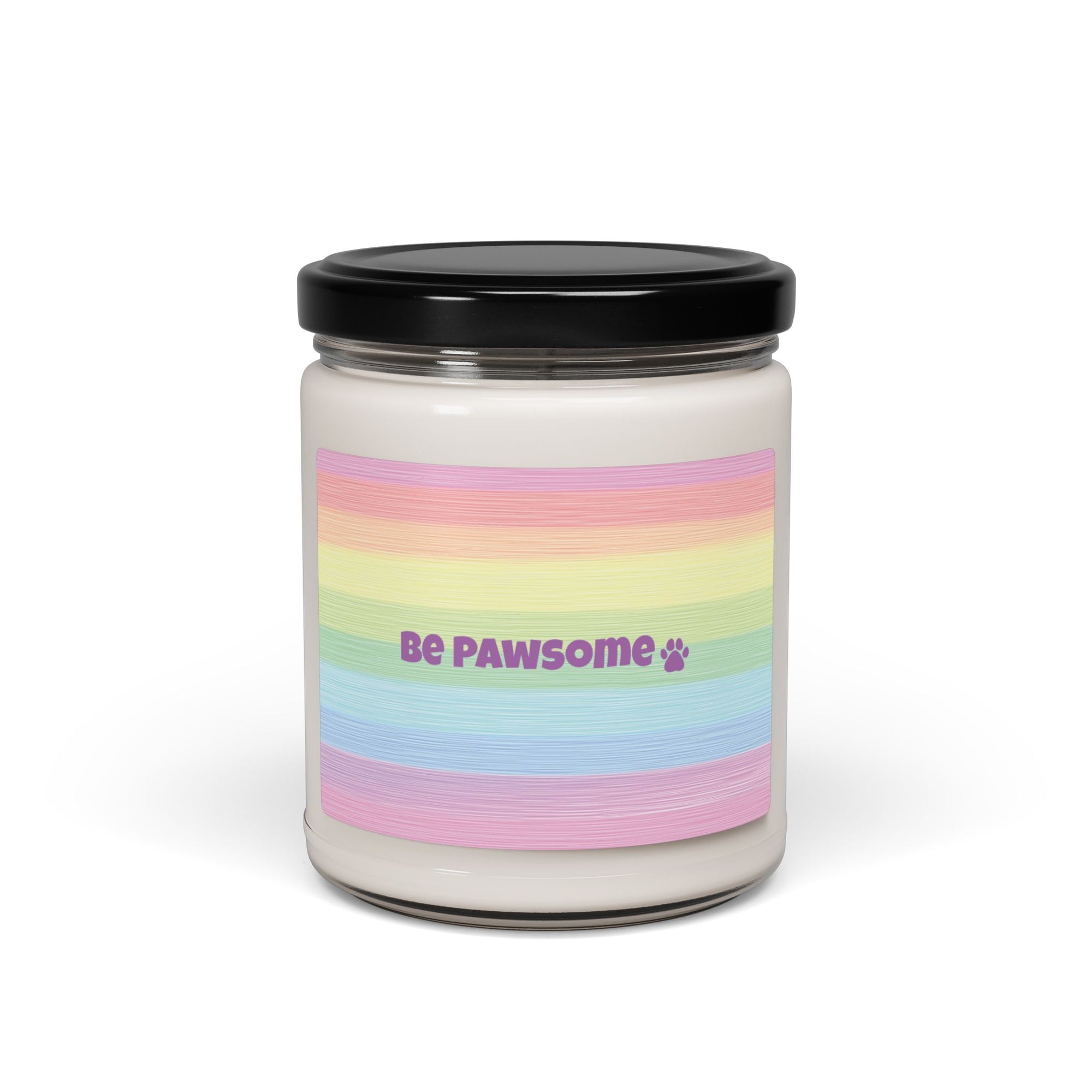 Colorful Pawsome Scented Soy Candle - Aromatherapy Gift