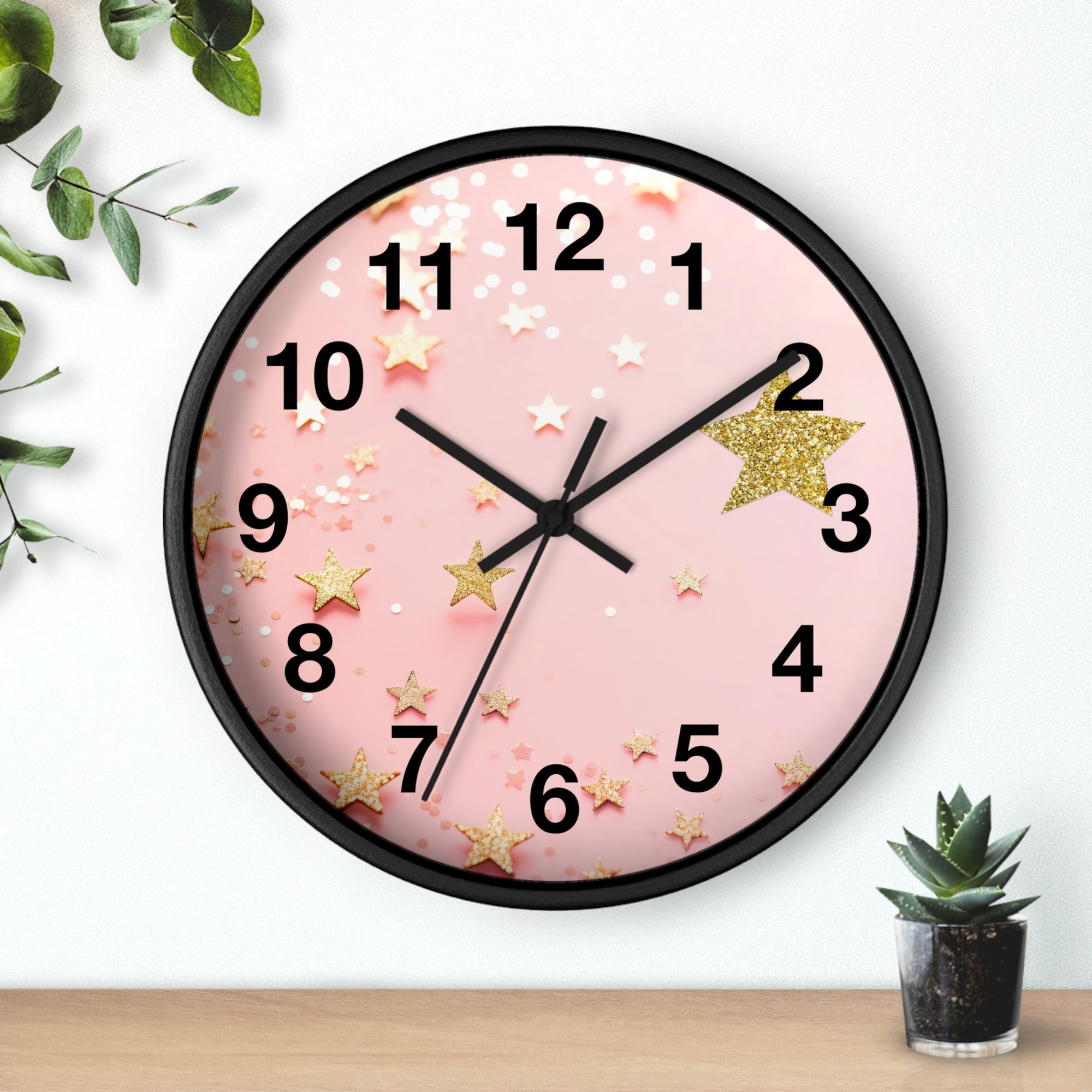 Wall Clock - Glitter & Gold