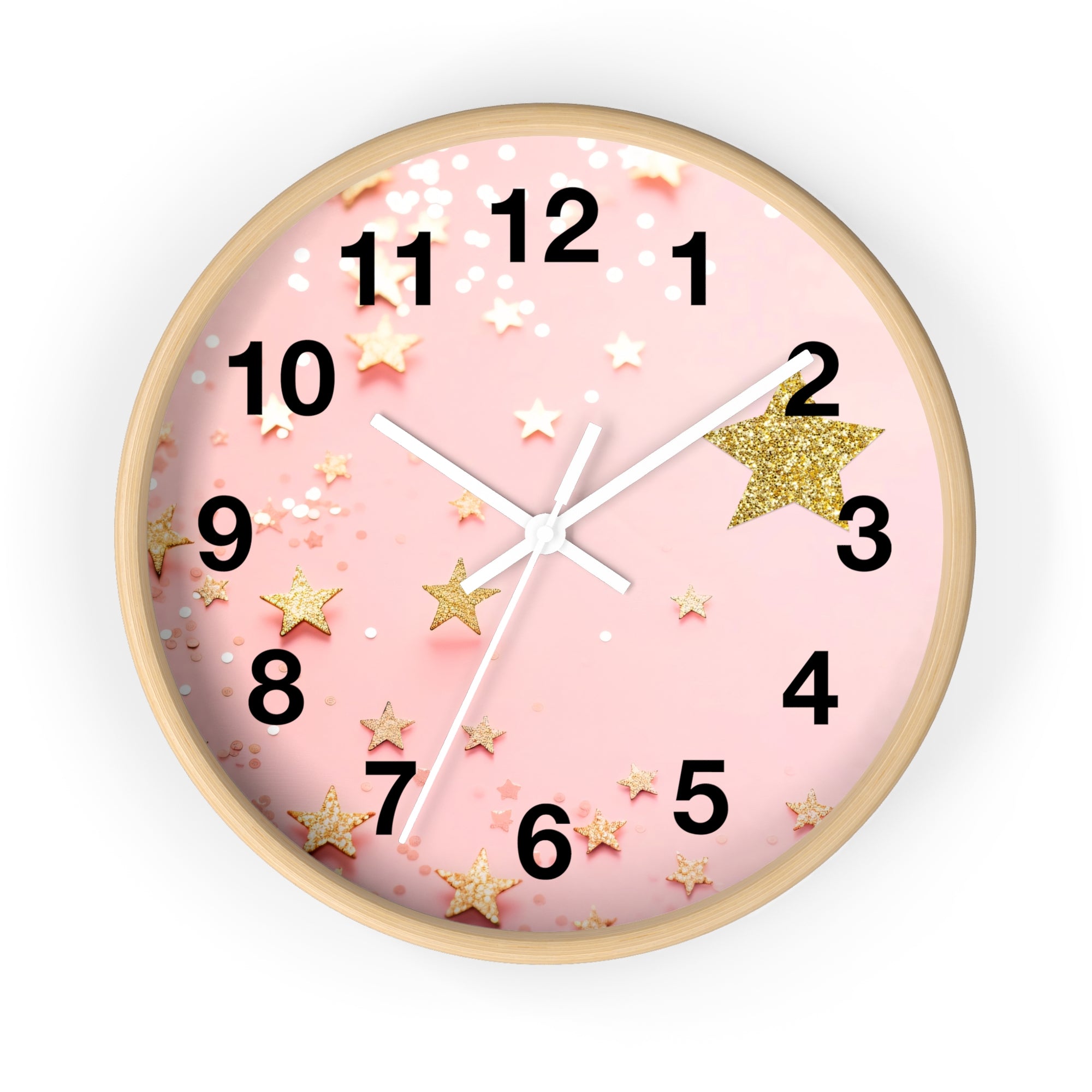 Wall Clock - Glitter & Gold