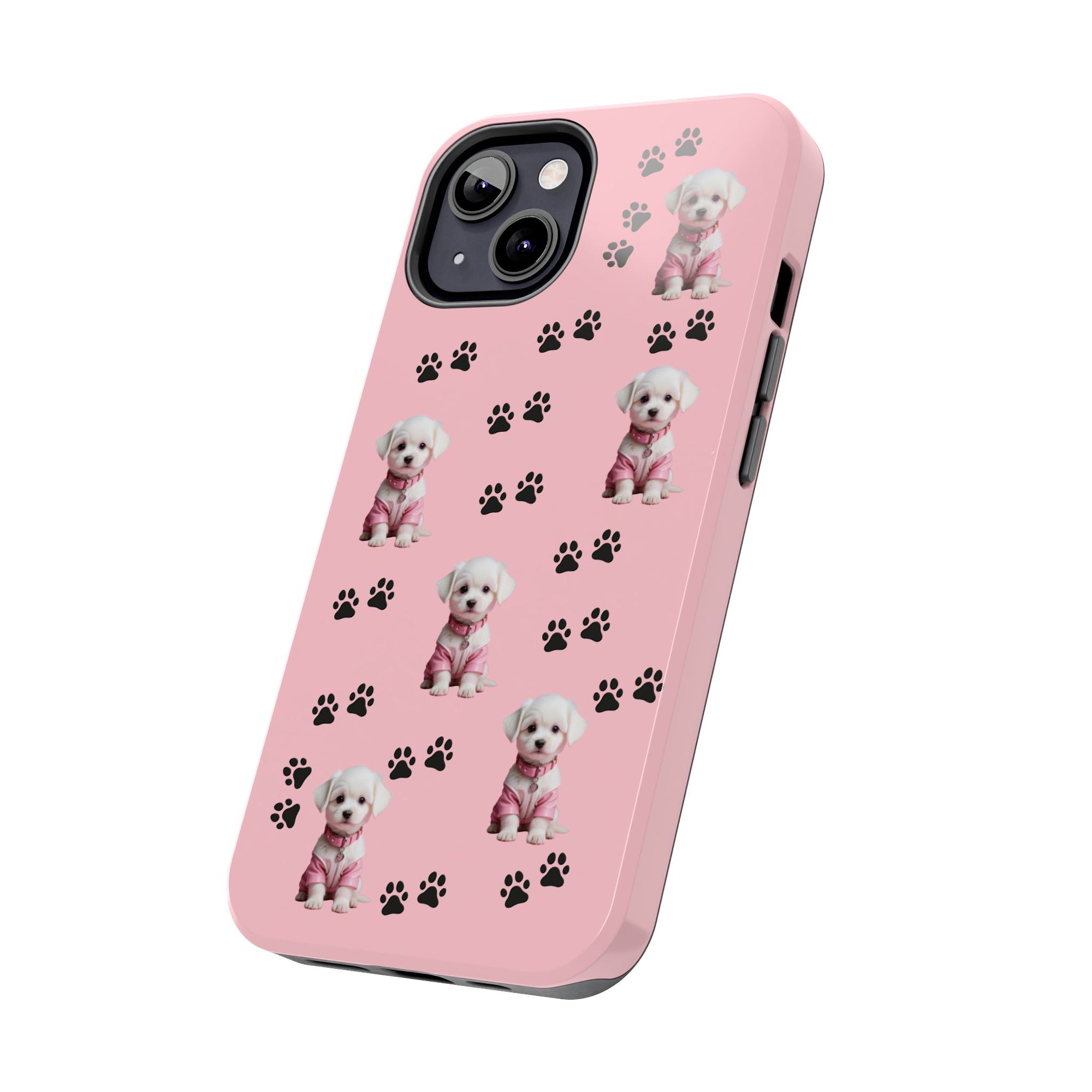 Tough Phone Case Cute Dog & Paws Design
