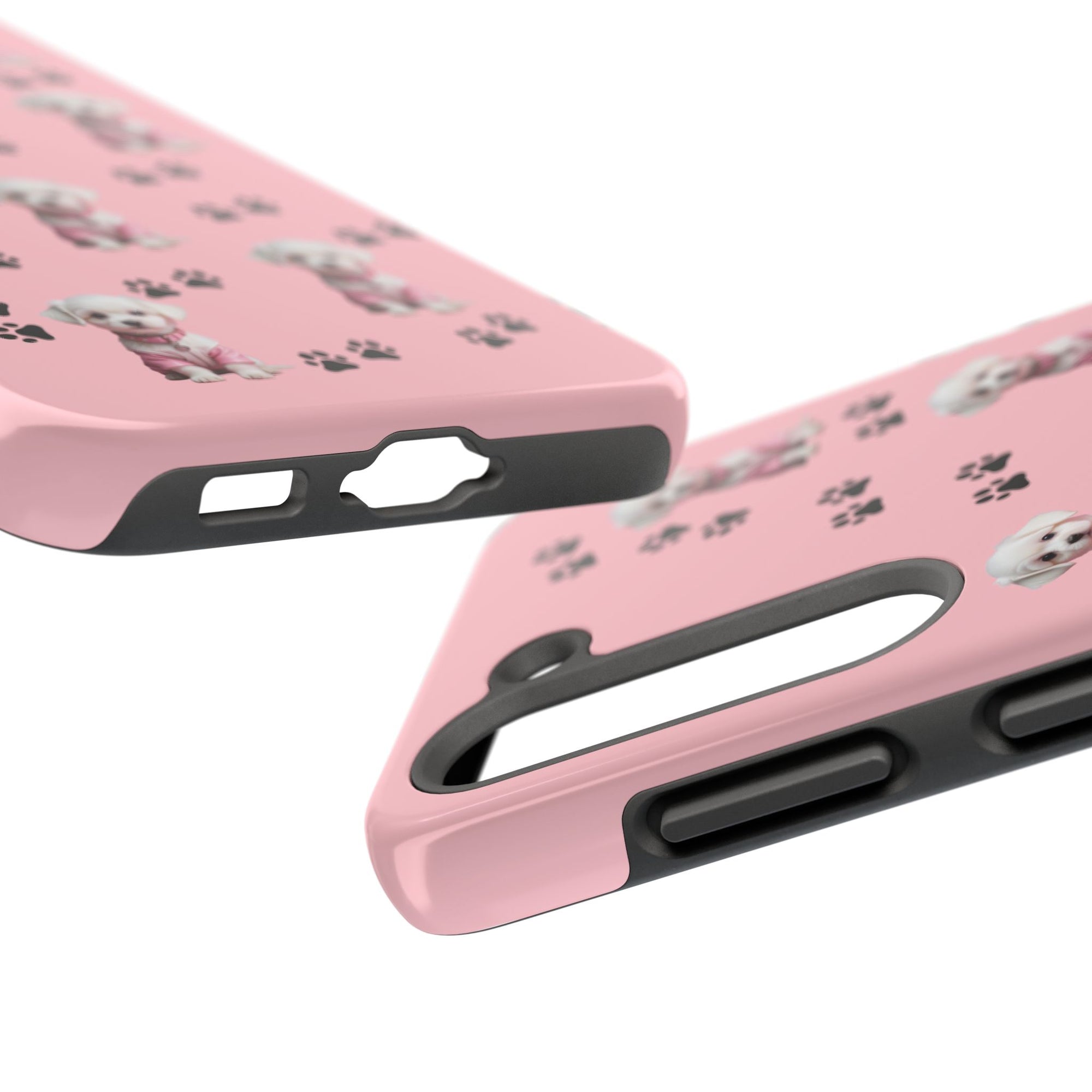 Tough Phone Case Cute Dog & Paws Design