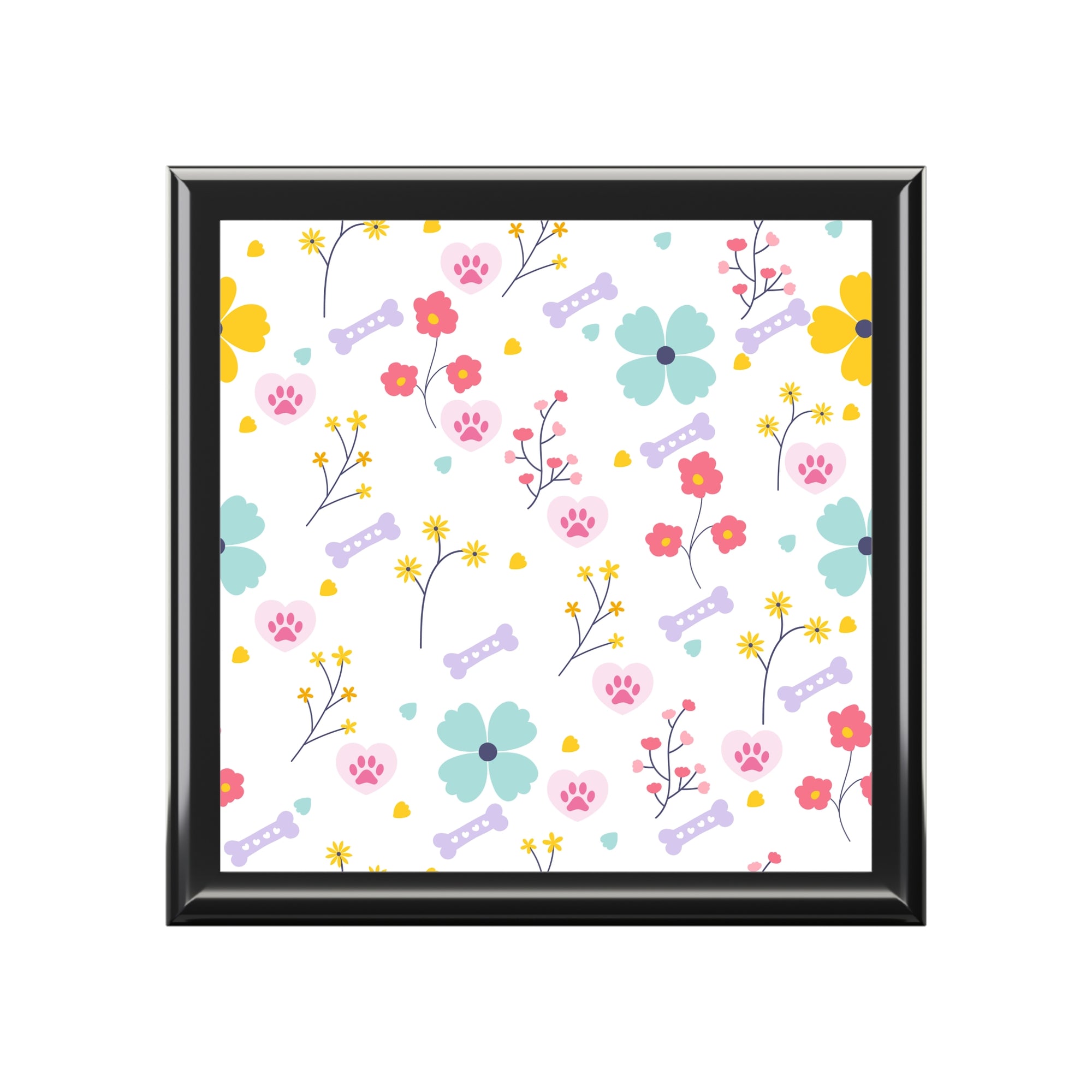 Colorful Floral Jewelry Box