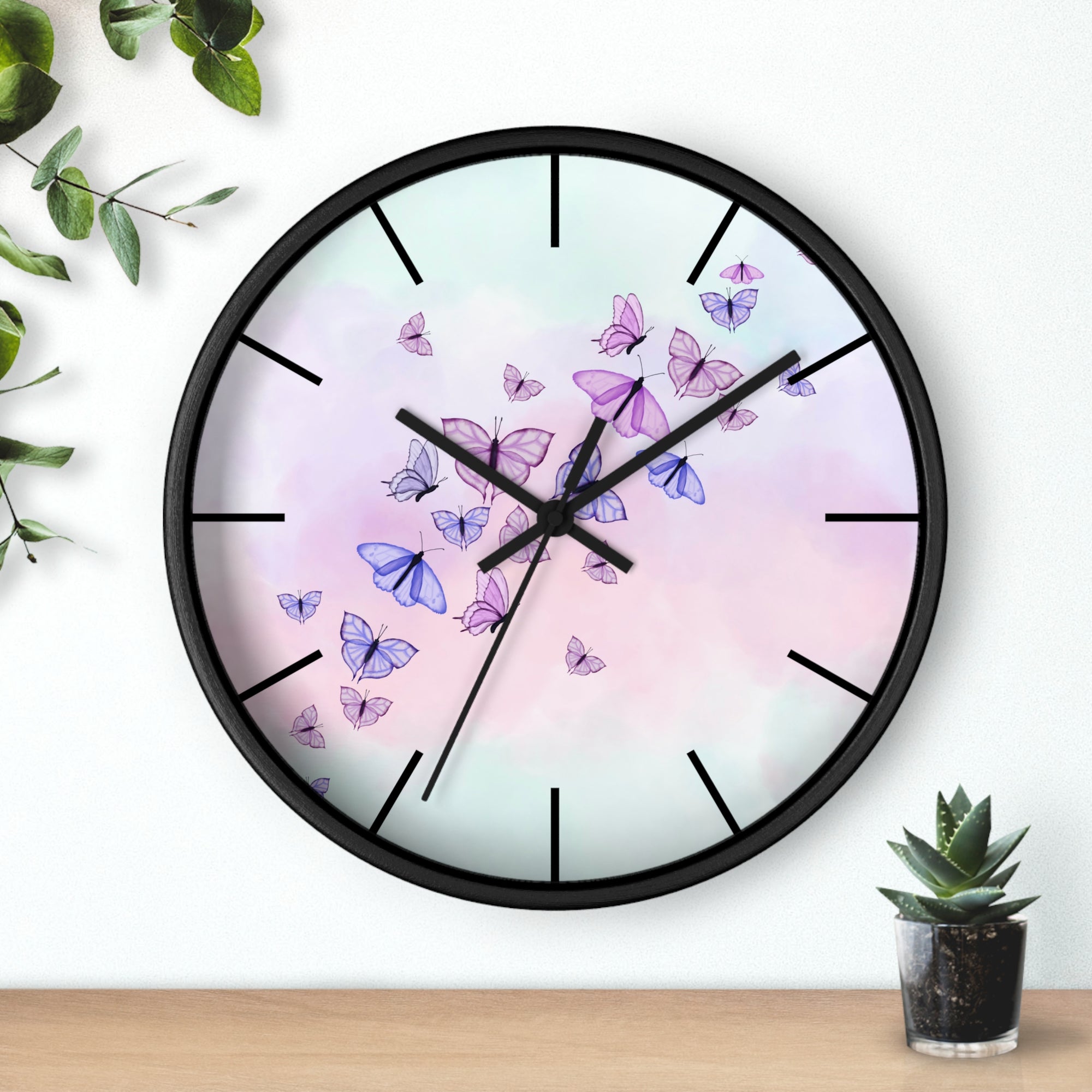 Butterfly Garden Wall Clock