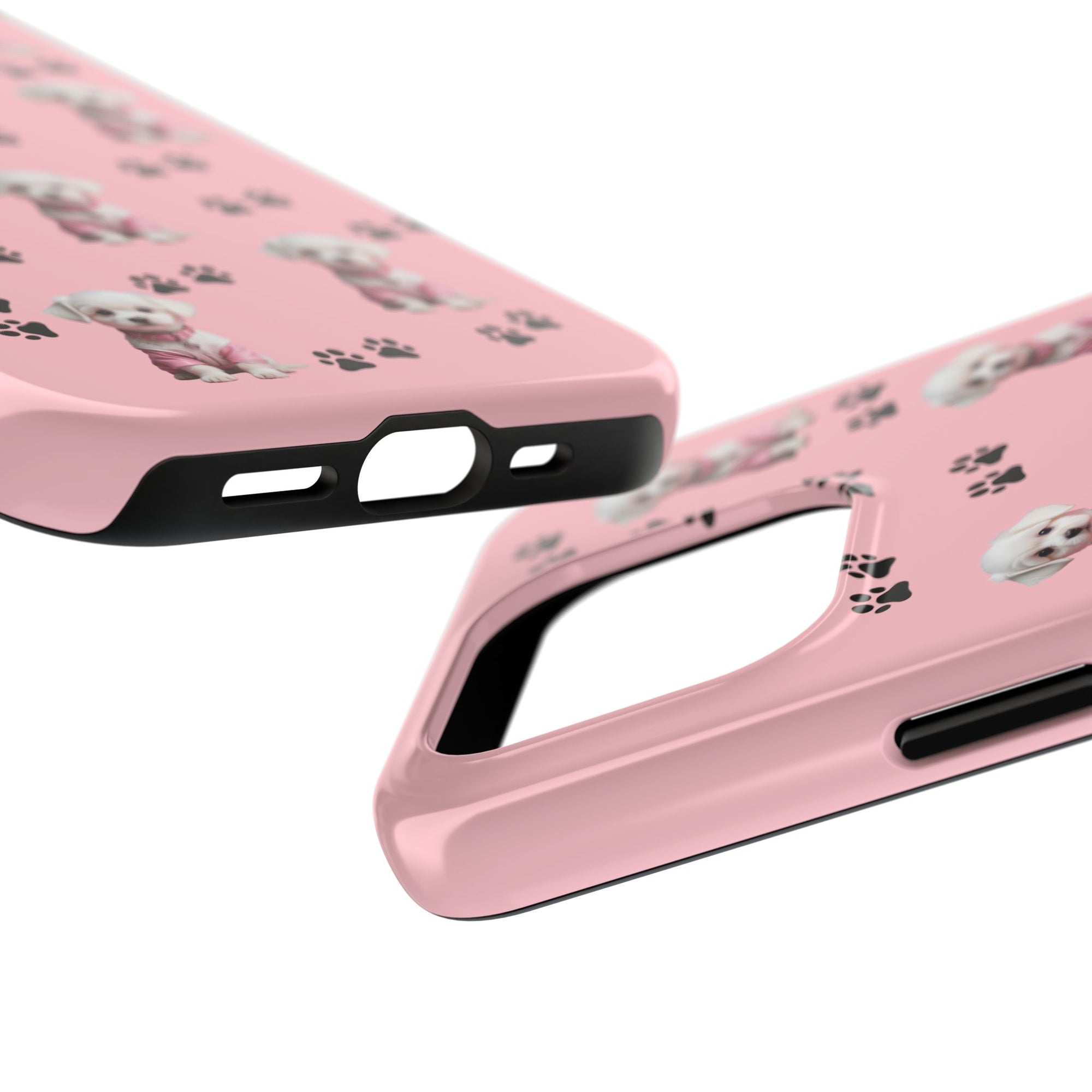 Tough Phone Case Cute Dog & Paws Design