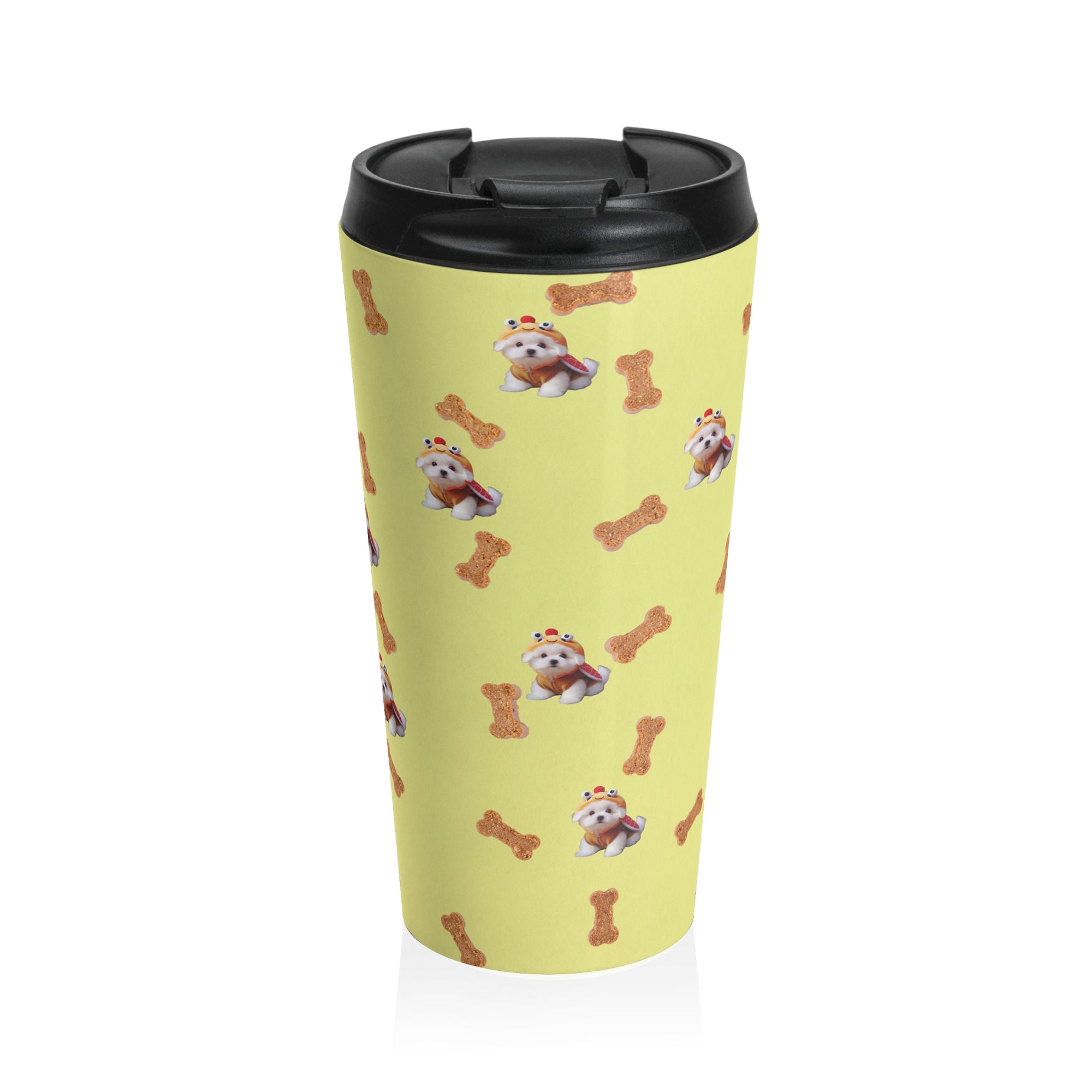 Cute Pet-Themed Travel Mug, Perfect for Animal Lovers, Gifts for Dog Owners, Coffee Mug for Road Trips, Fun Travel Accessory