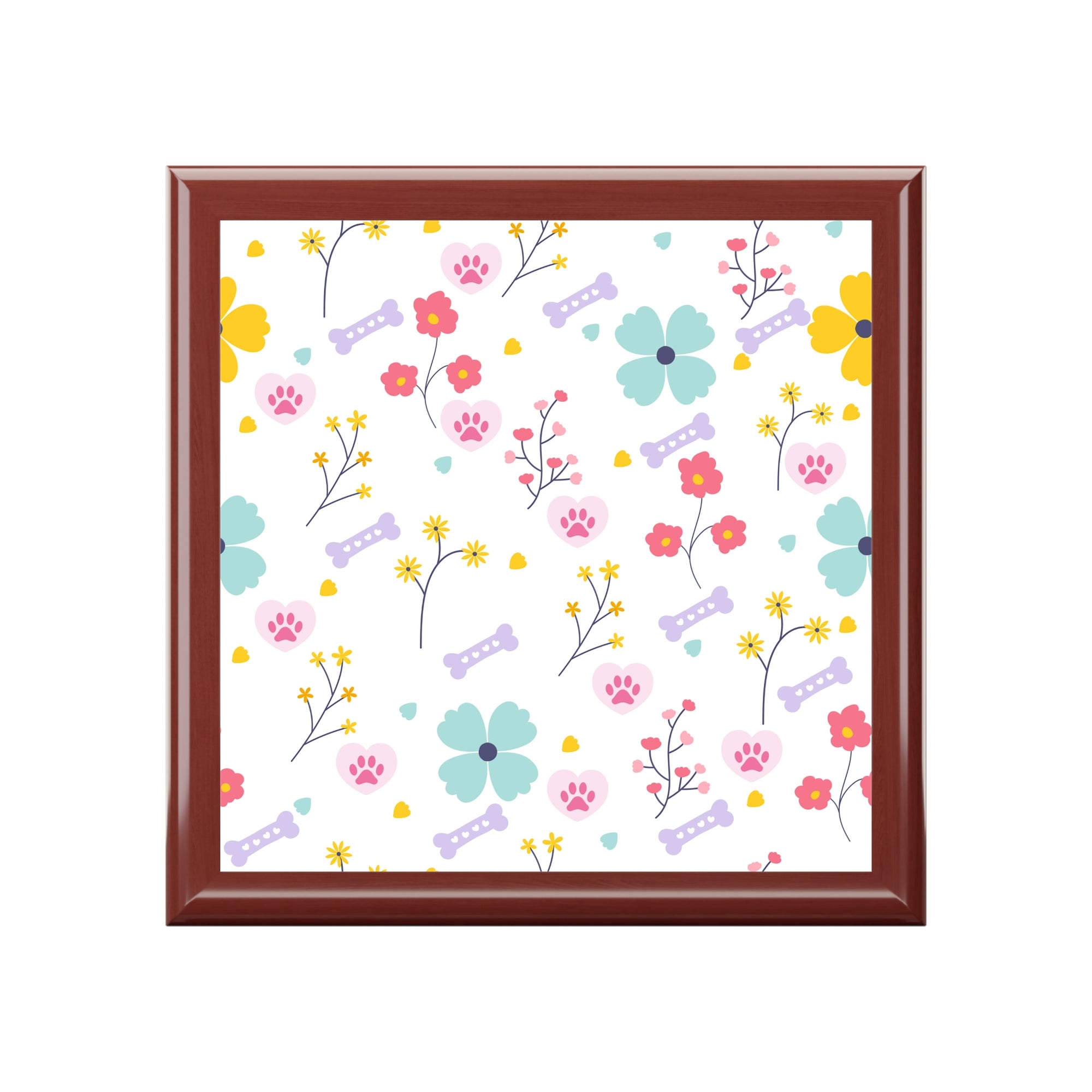 Colorful Floral Jewelry Box