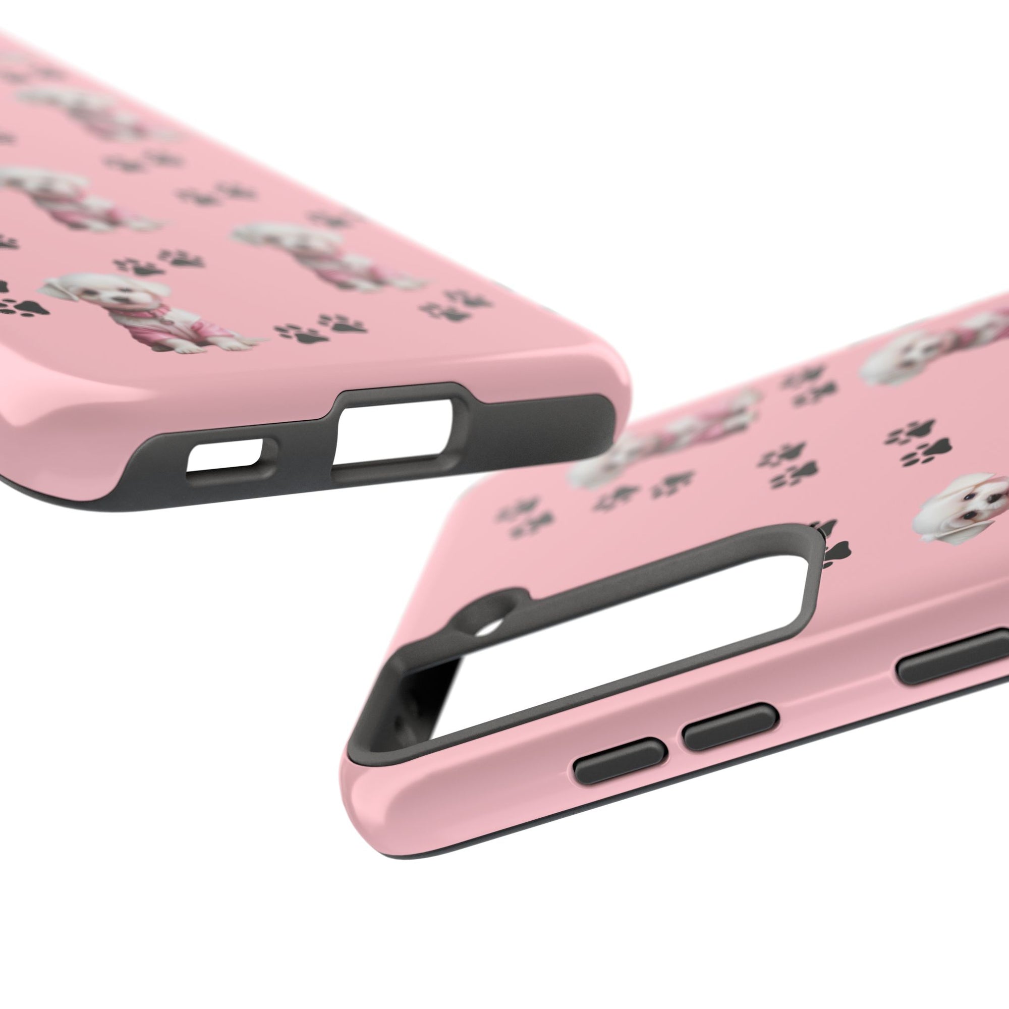 Tough Phone Case Cute Dog & Paws Design