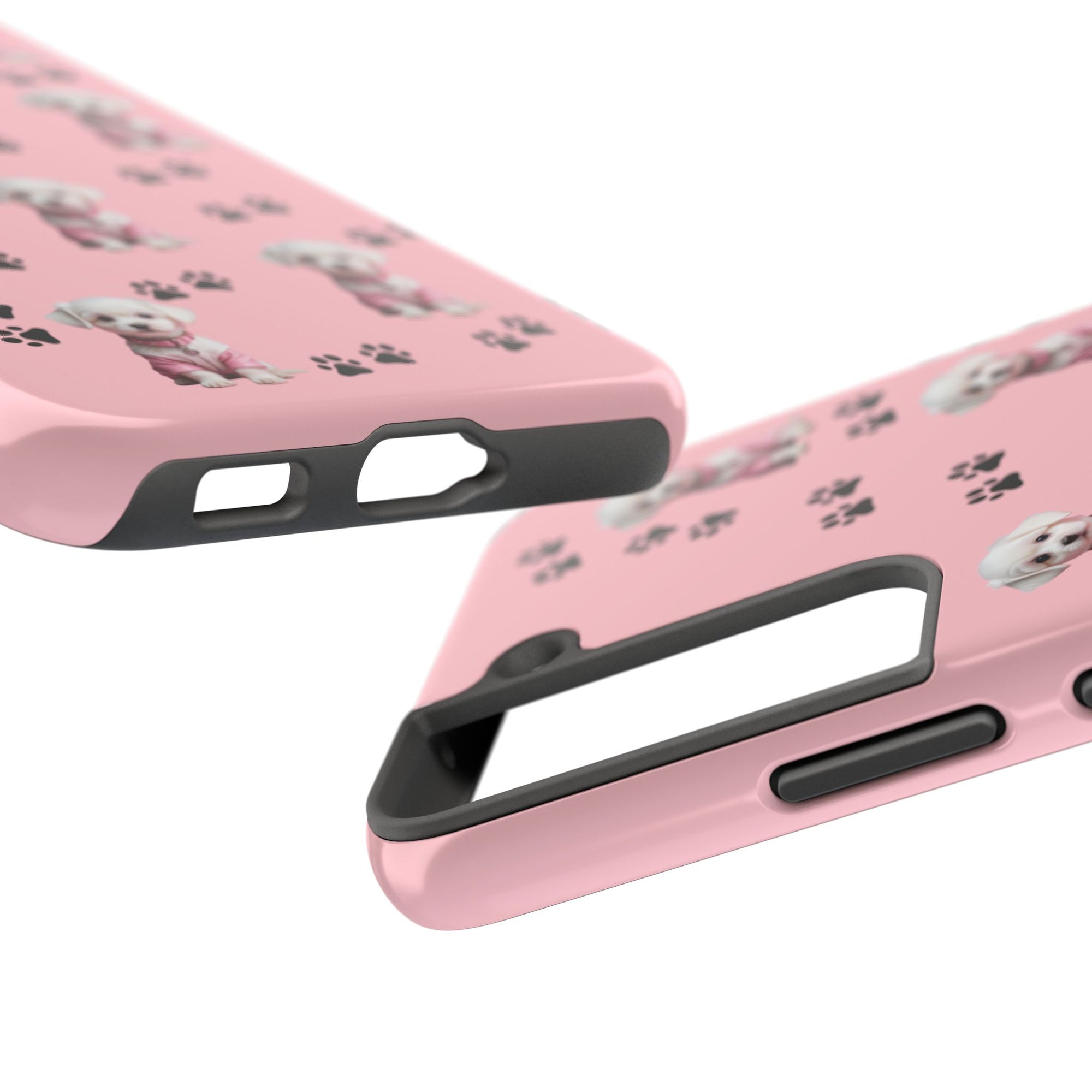 Tough Phone Case Cute Dog & Paws Design