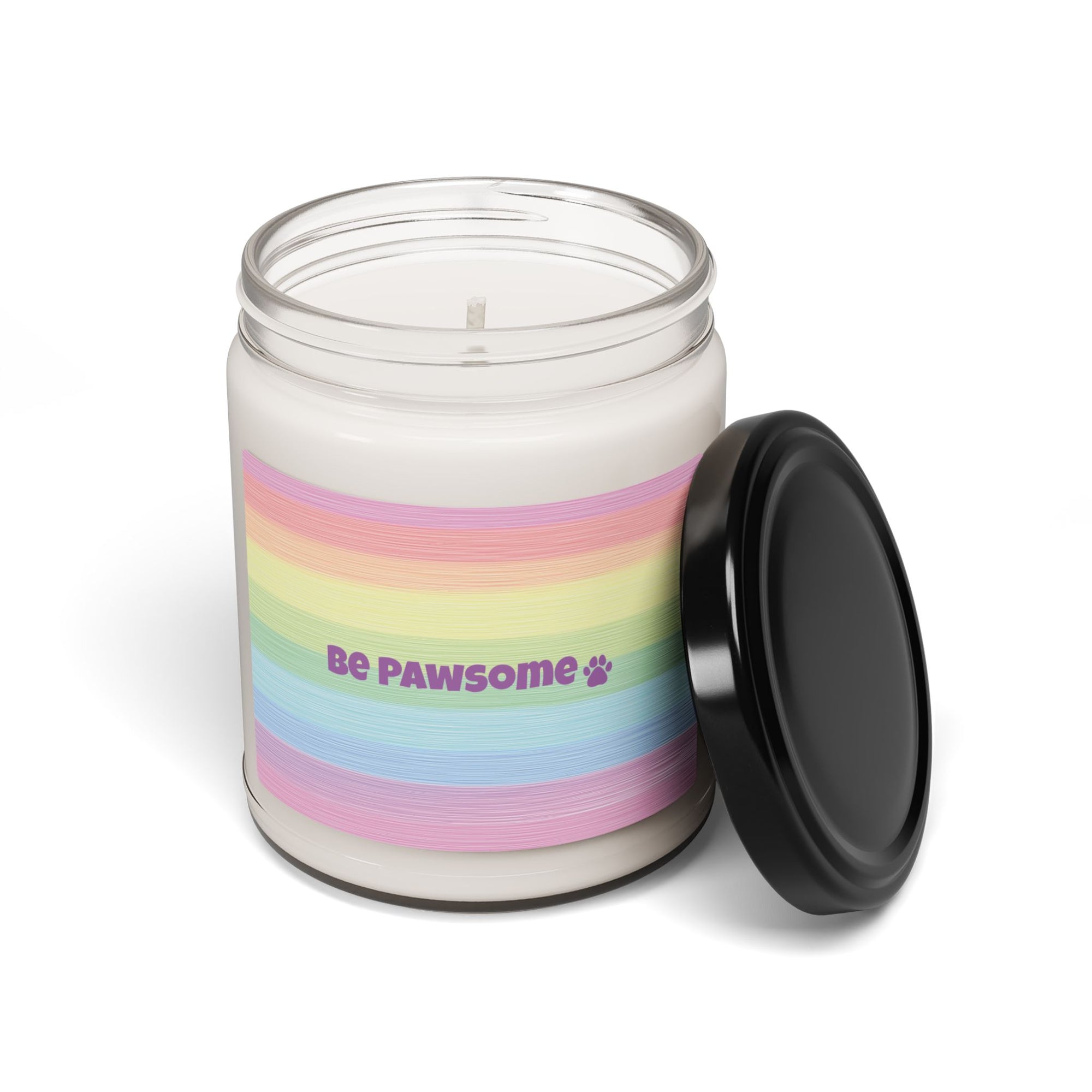 Colorful Pawsome Scented Soy Candle - Aromatherapy Gift