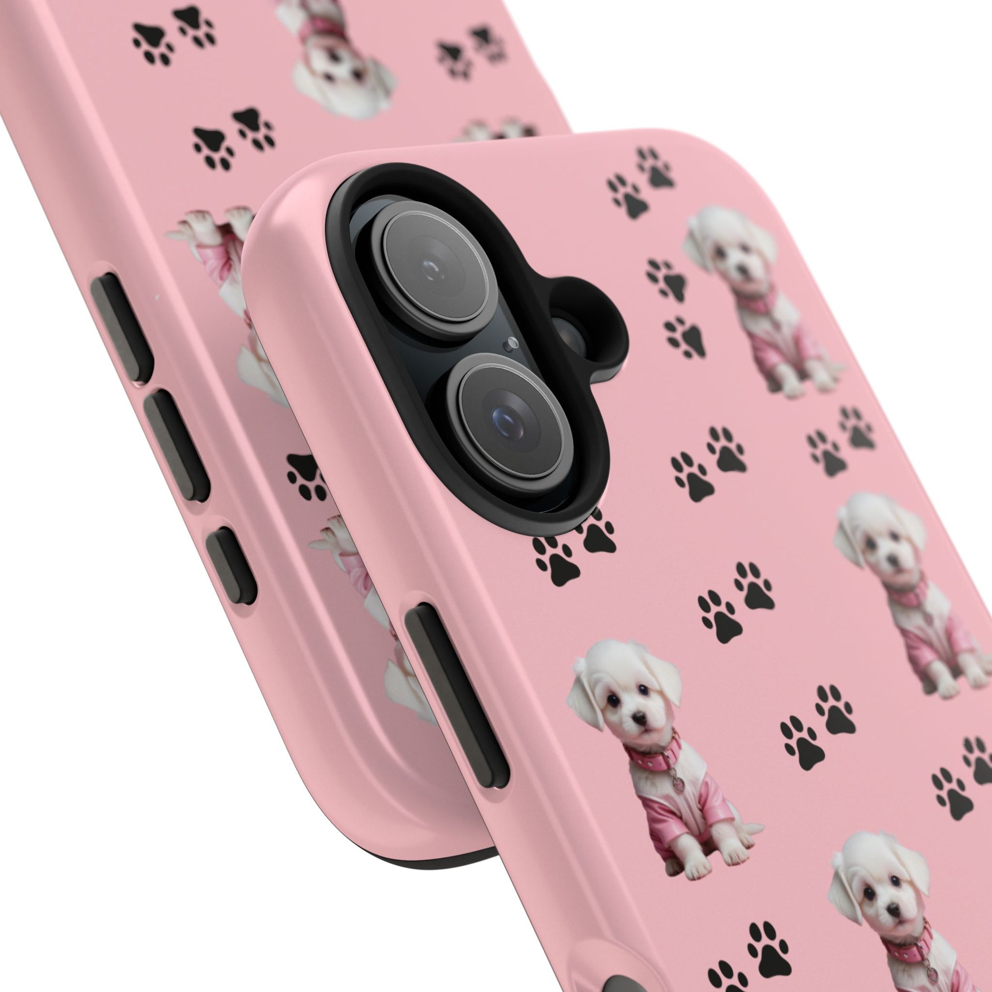 Tough Phone Case Cute Dog & Paws Design