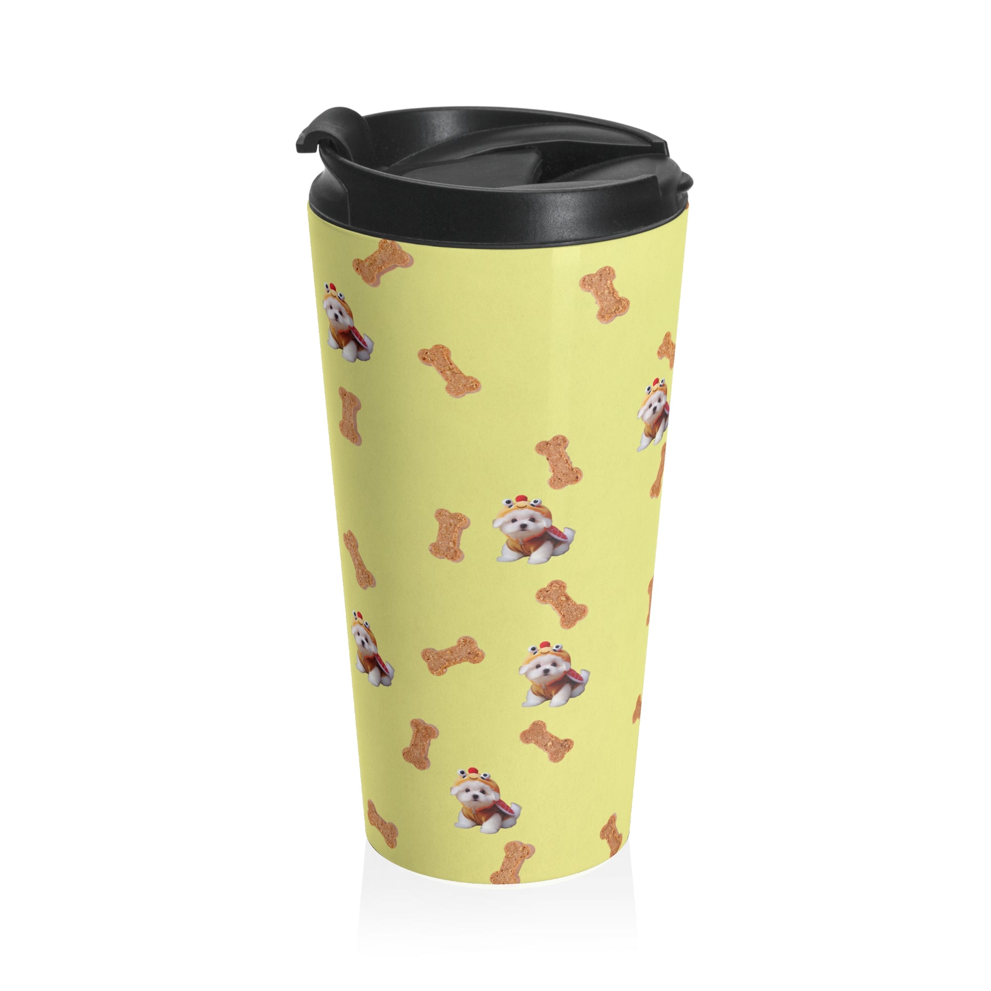 Cute Pet-Themed Travel Mug, Perfect for Animal Lovers, Gifts for Dog Owners, Coffee Mug for Road Trips, Fun Travel Accessory