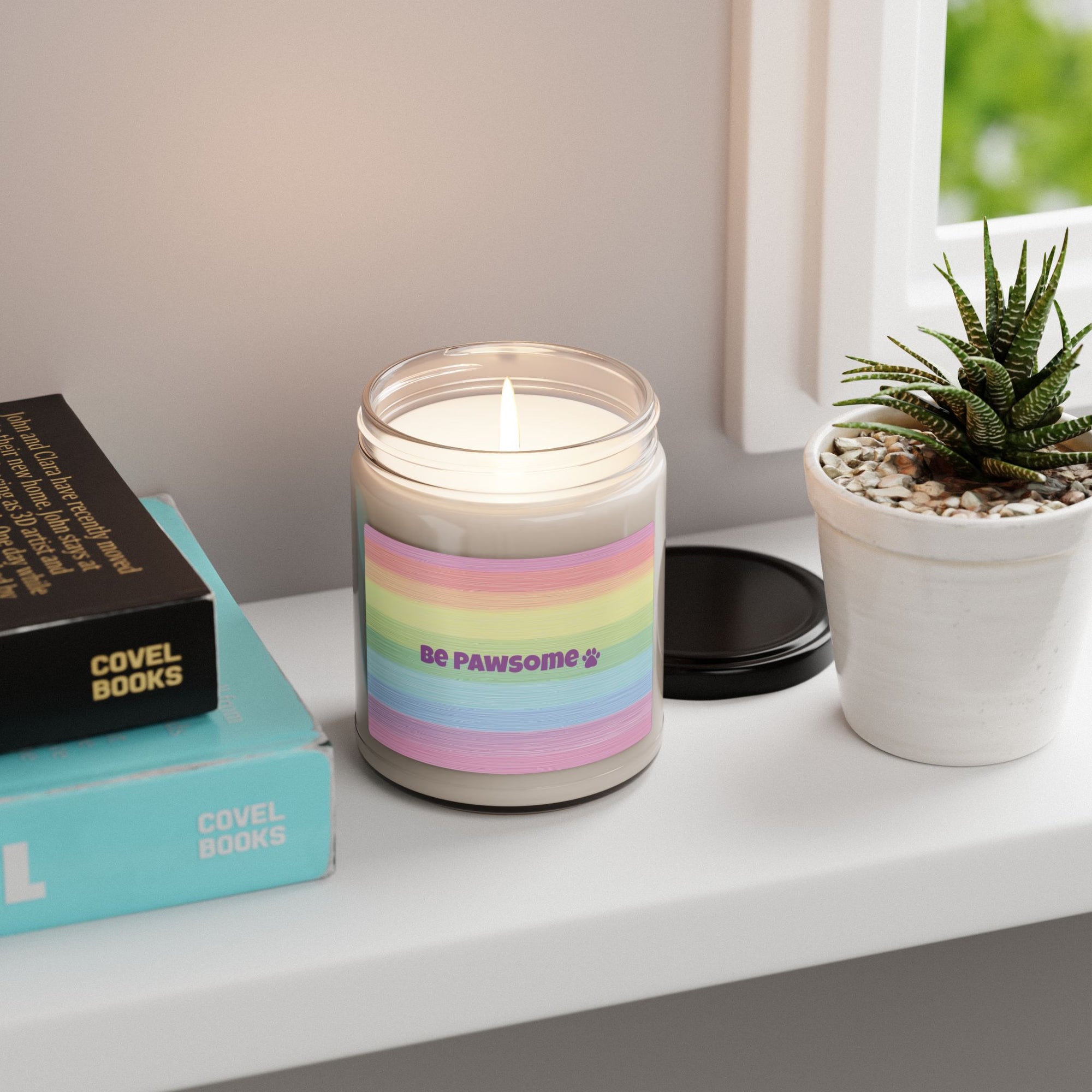 Colorful Pawsome Scented Soy Candle - Aromatherapy Gift
