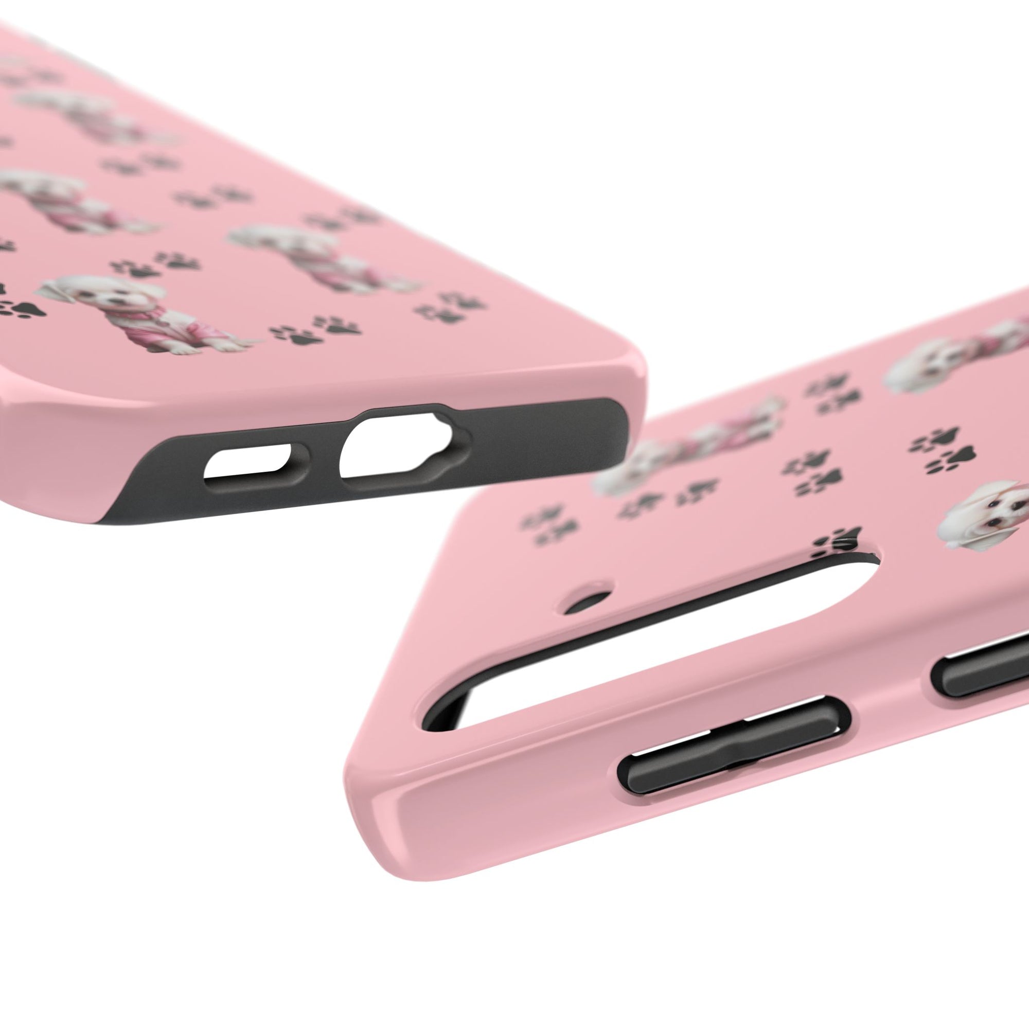 Tough Phone Case Cute Dog & Paws Design