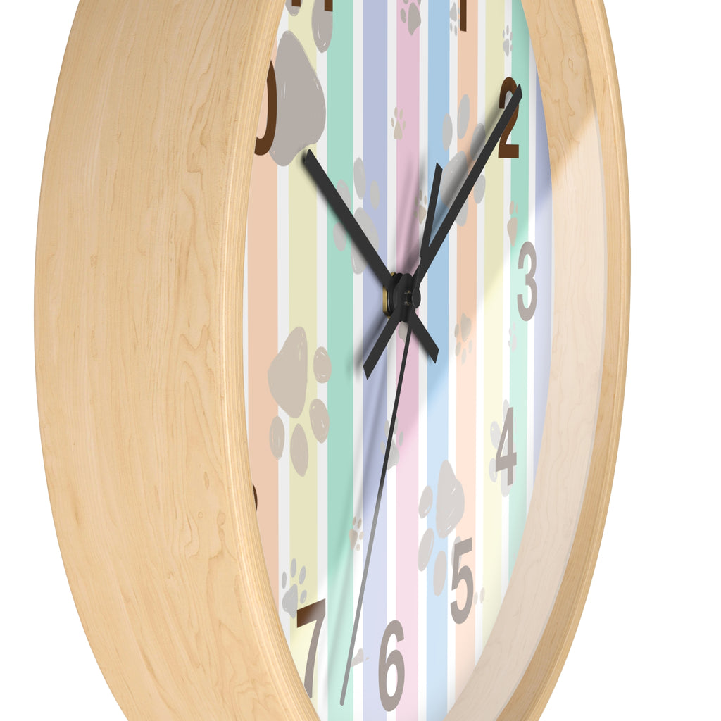 Paw Print Wall Clock