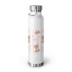 Copper Vacuum Insulated Bottle With Teddy Bear Design, 22oz