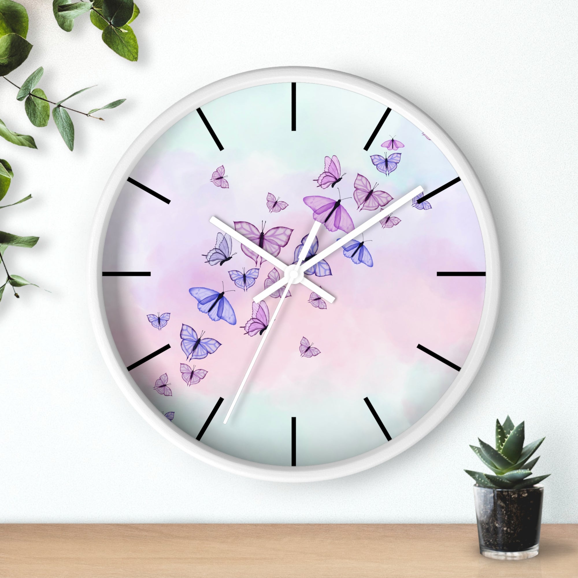 Butterfly Garden Wall Clock