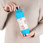 Copper Vacuum Insulated Bottle With Teddy Bear Design, 22oz