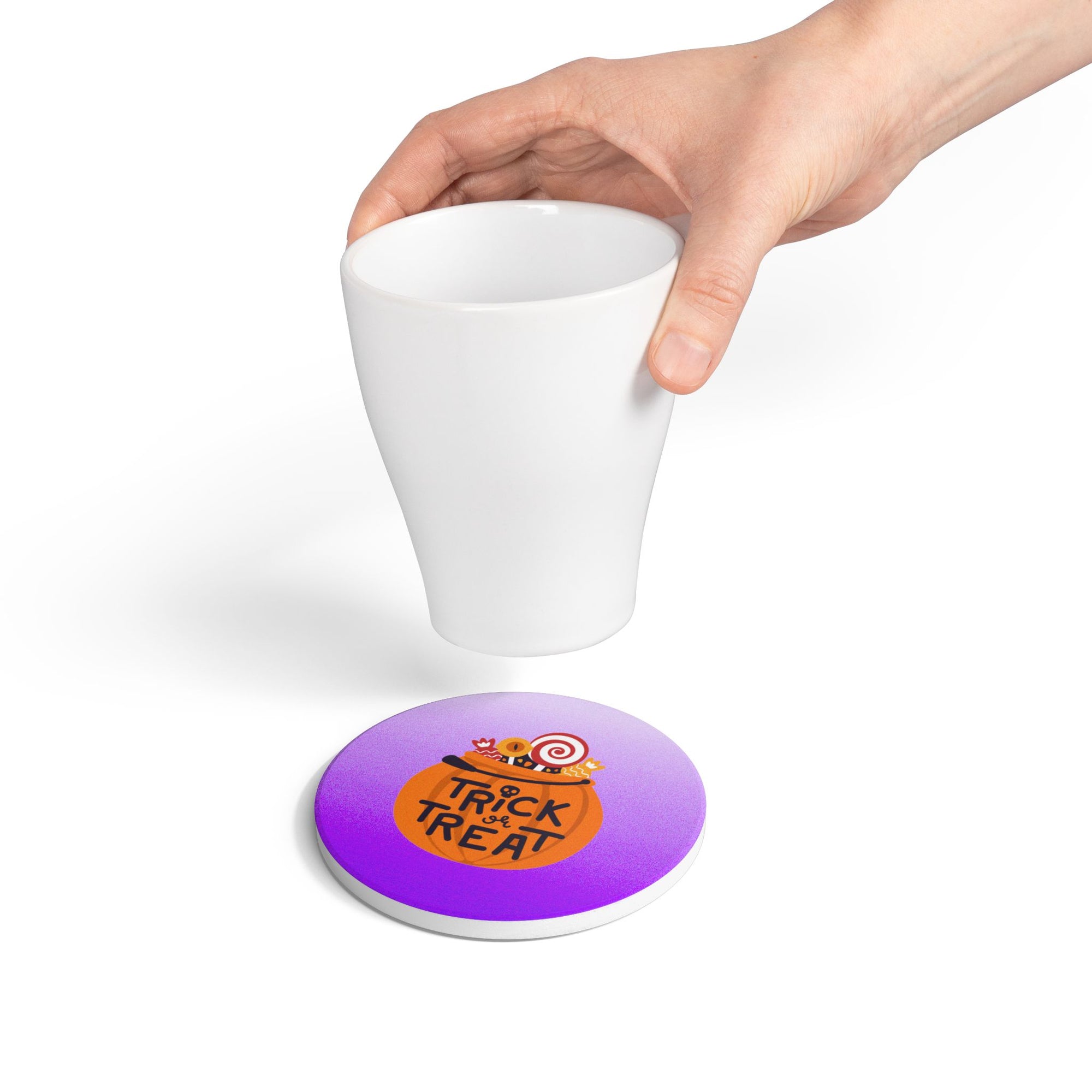 Halloween Trick or Treat Ceramic Coaster