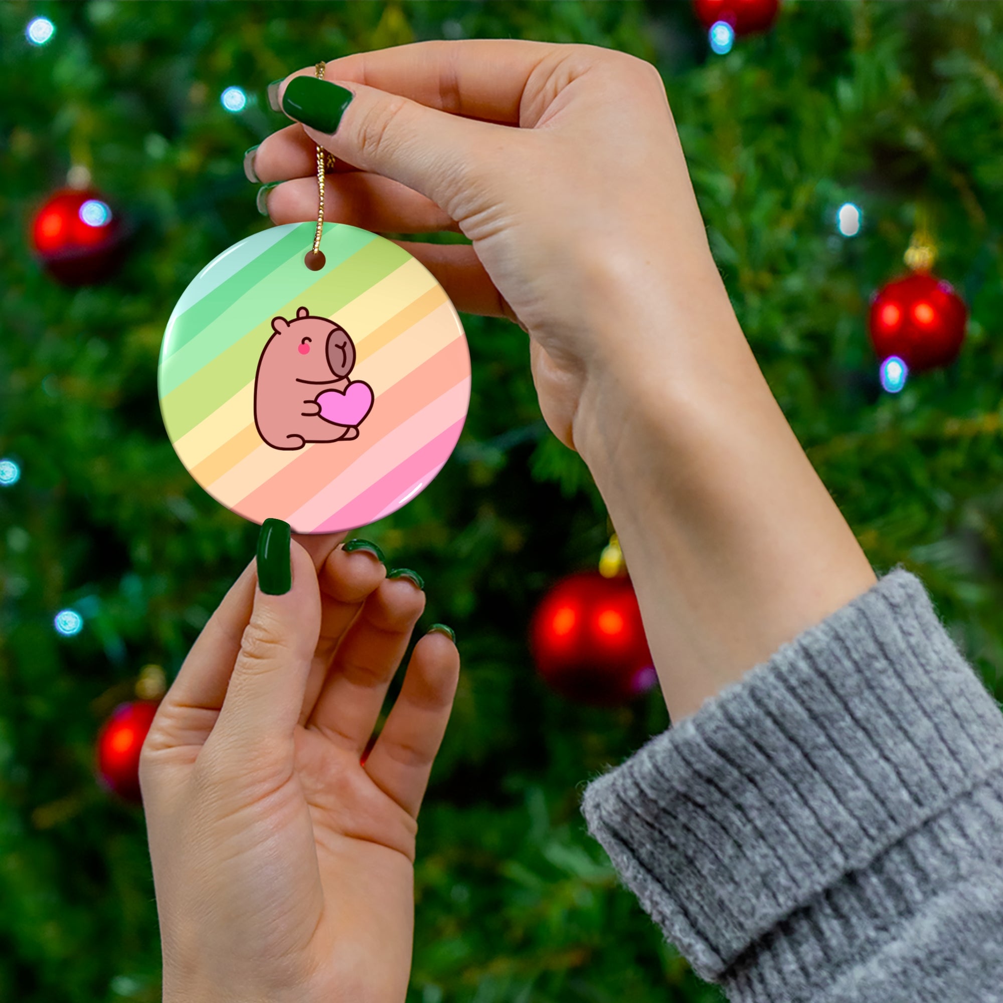 Cappybara or Customize Ceramic Ornament