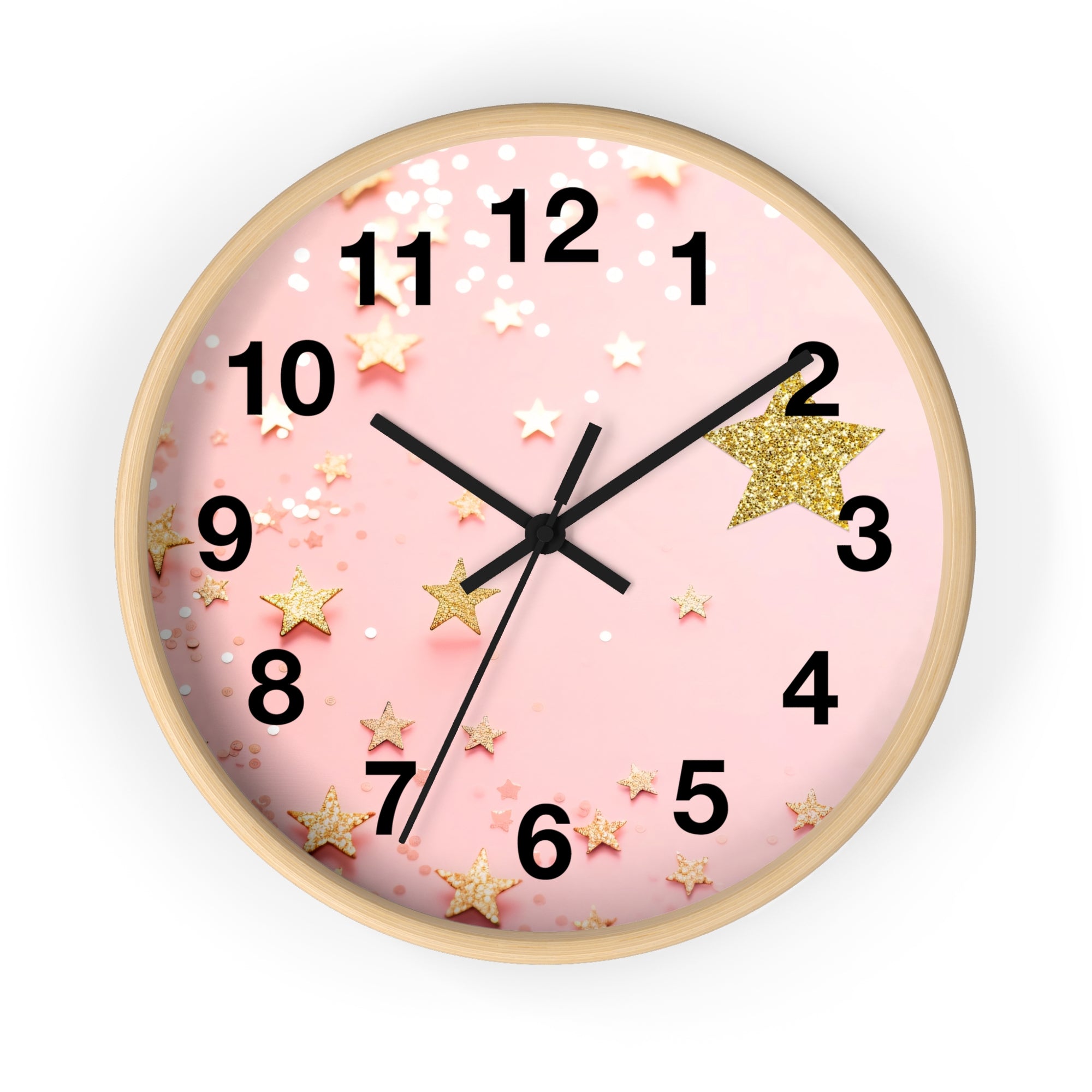 Wall Clock - Glitter & Gold