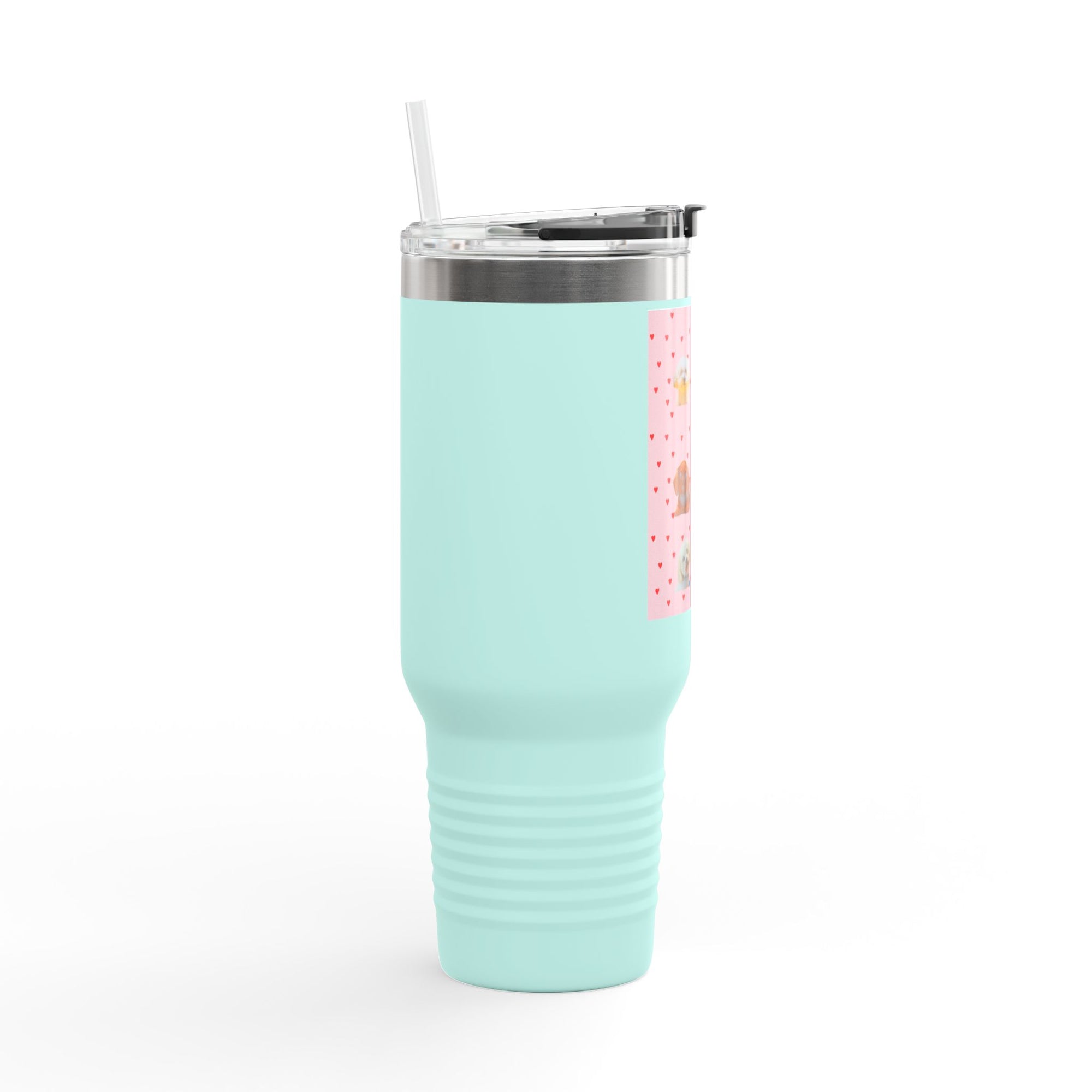 Cute Pet-Themed Insulated Travel Mug, 40oz