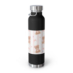 Copper Vacuum Insulated Bottle With Teddy Bear Design, 22oz
