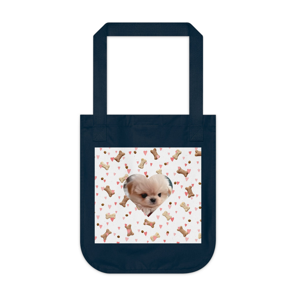 Cute Dog Lover's Organic Canvas Tote Bag