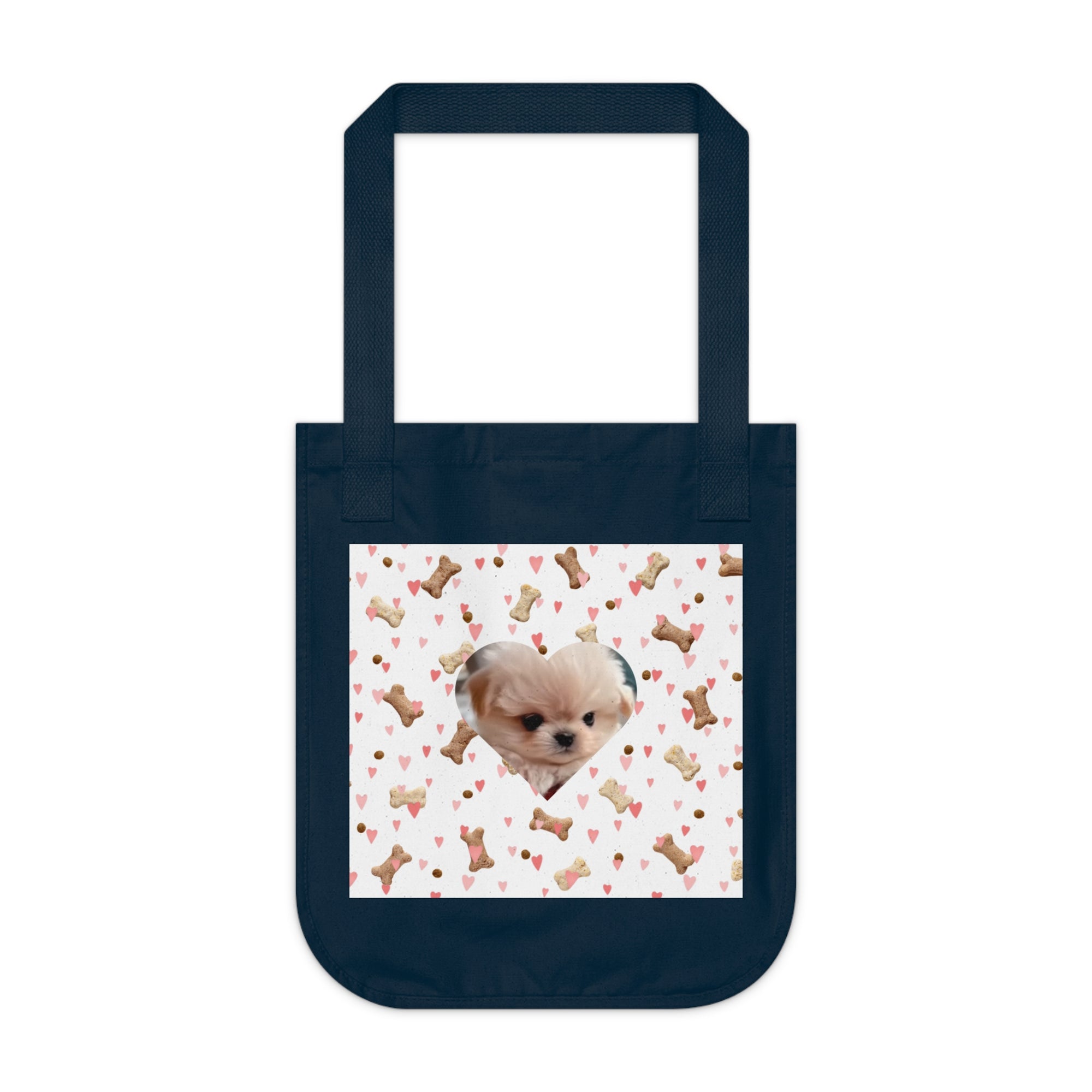 Cute Dog Lover's Organic Canvas Tote Bag