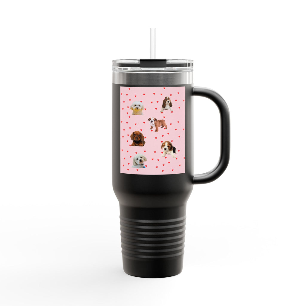 Cute Pet-Themed Insulated Travel Mug, 40oz