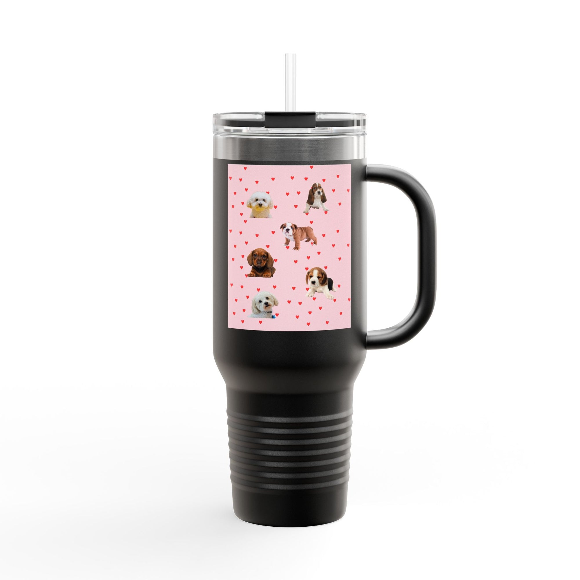 Cute Pet-Themed Insulated Travel Mug, 40oz