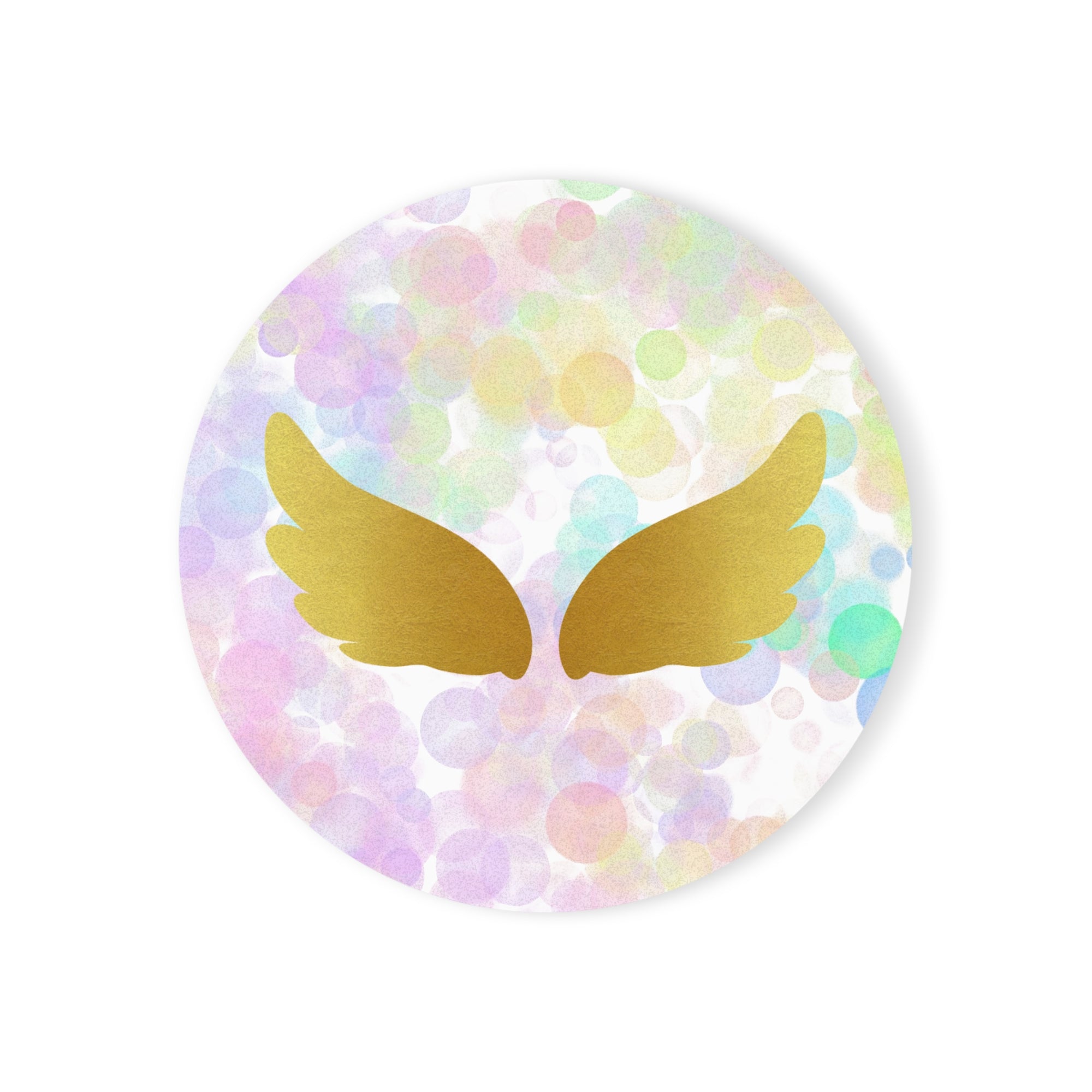 Whimsical Angel Wings Cork Back Coaster