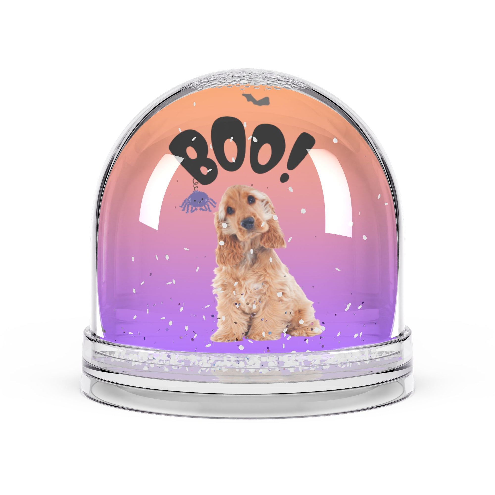 Halloween Snow Globe with Dog
