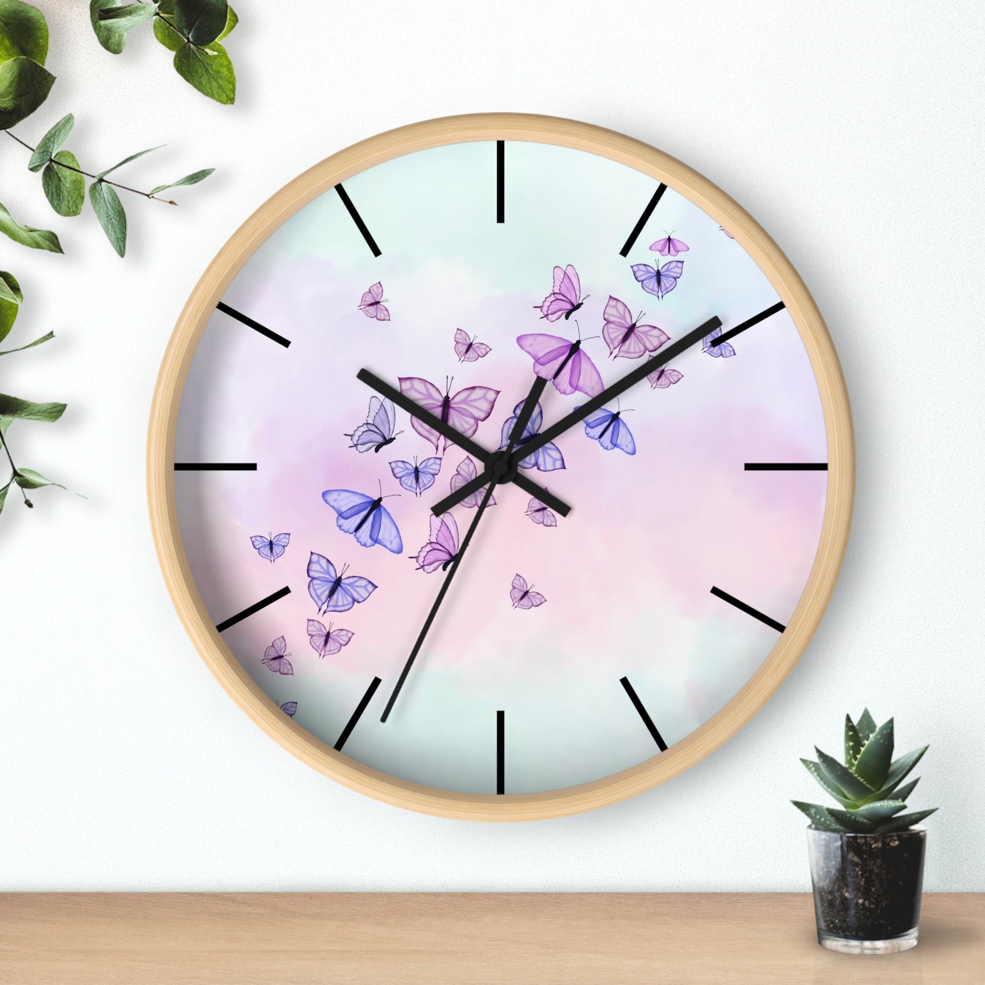 Butterfly Garden Wall Clock