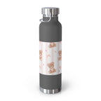 Copper Vacuum Insulated Bottle With Teddy Bear Design, 22oz