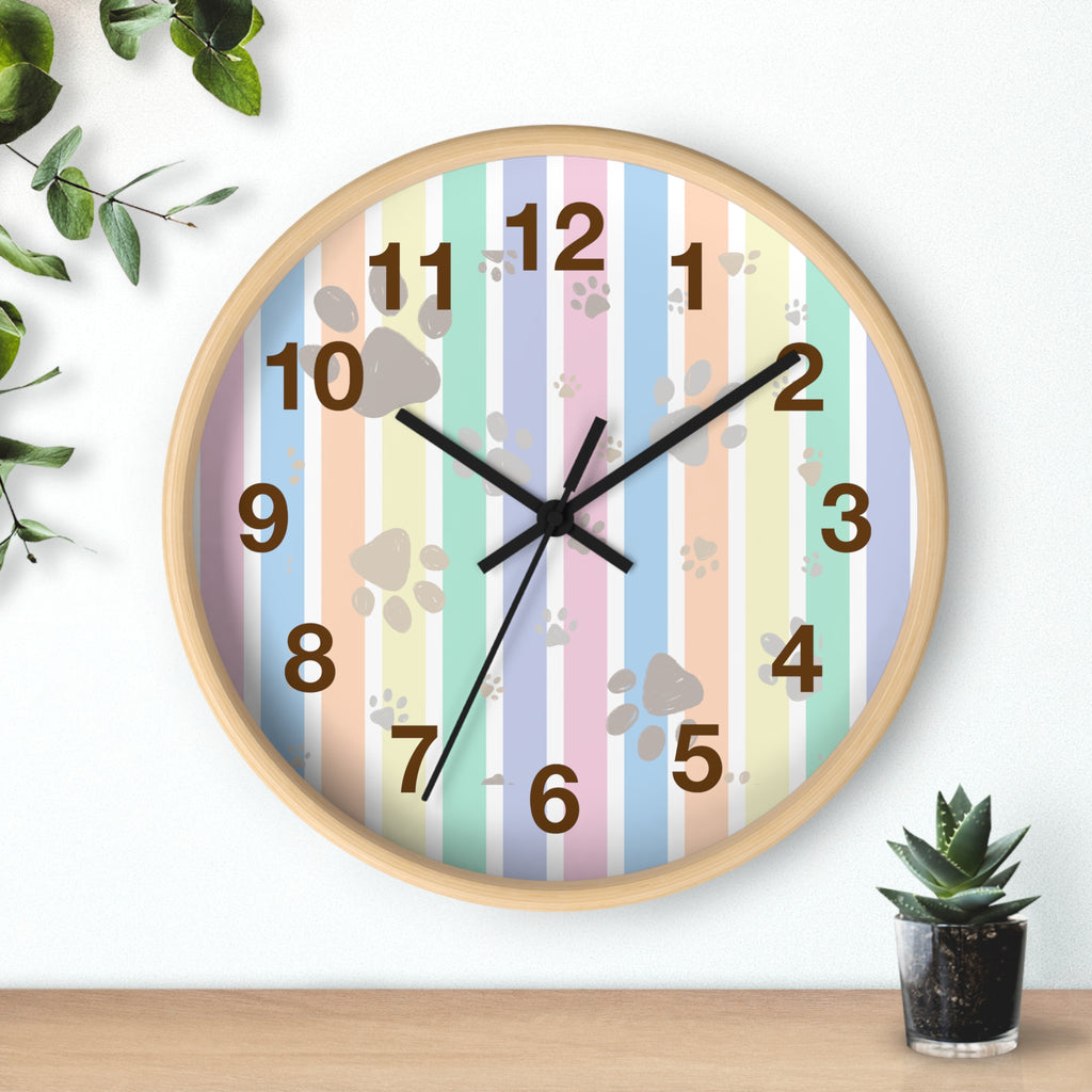 Paw Print Wall Clock