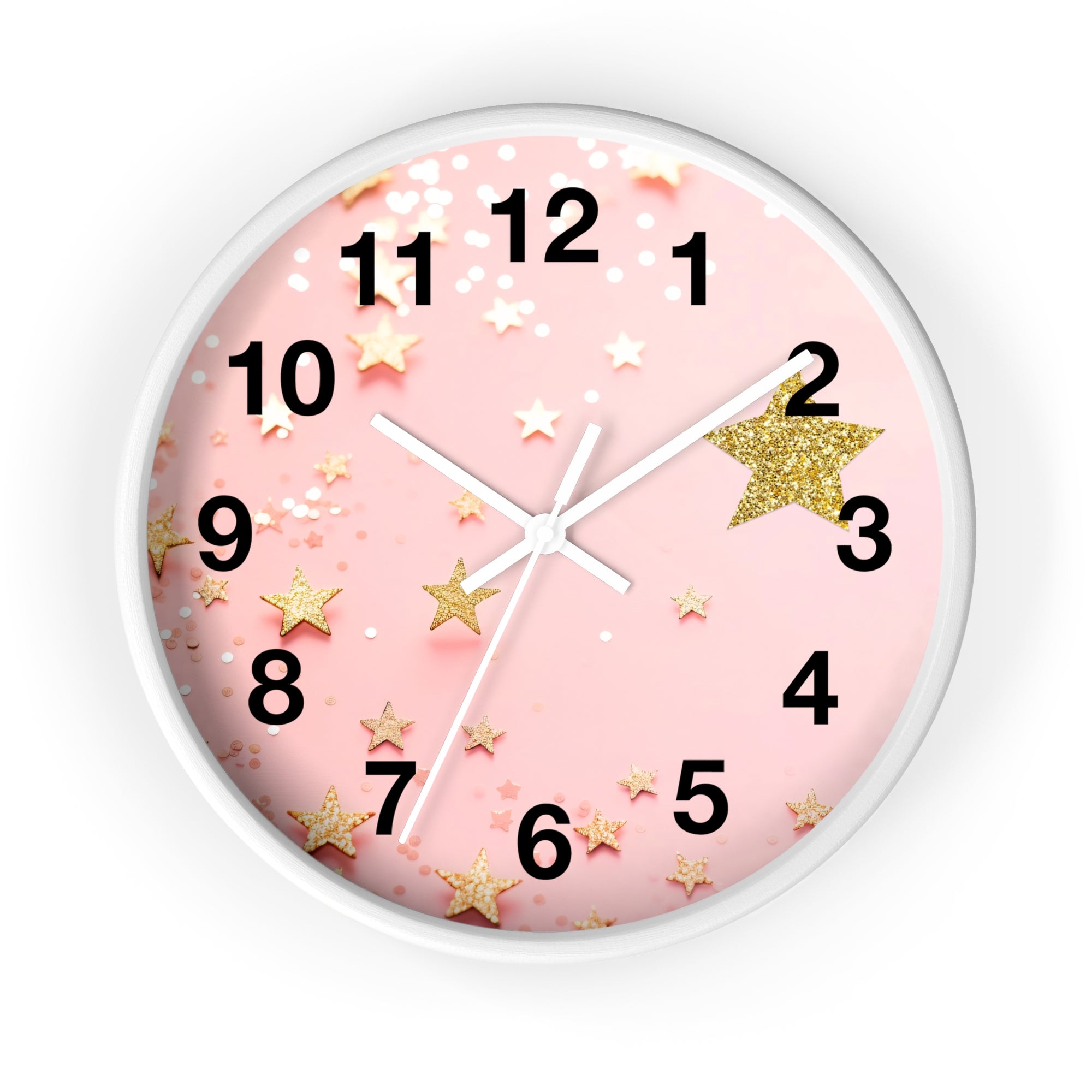 Wall Clock - Glitter & Gold