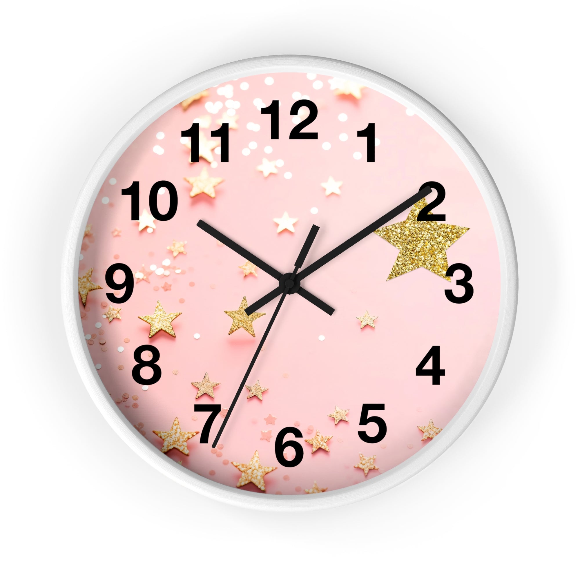 Wall Clock - Glitter & Gold