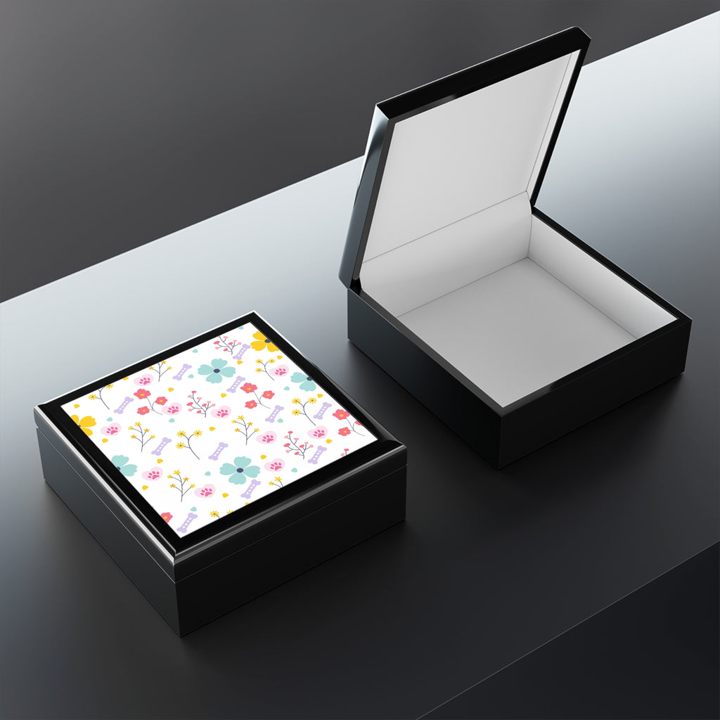Colorful Floral Jewelry Box