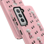 Tough Phone Case Cute Dog & Paws Design