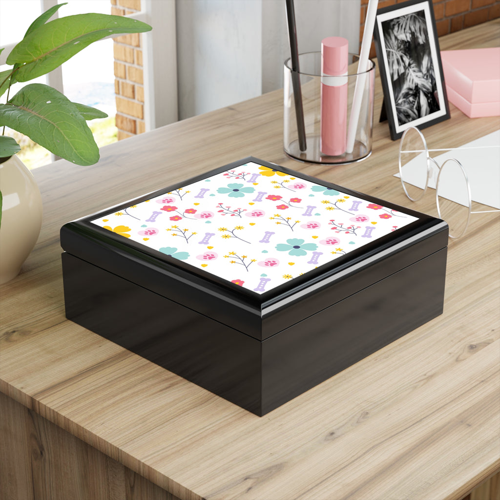 Colorful Floral Jewelry Box