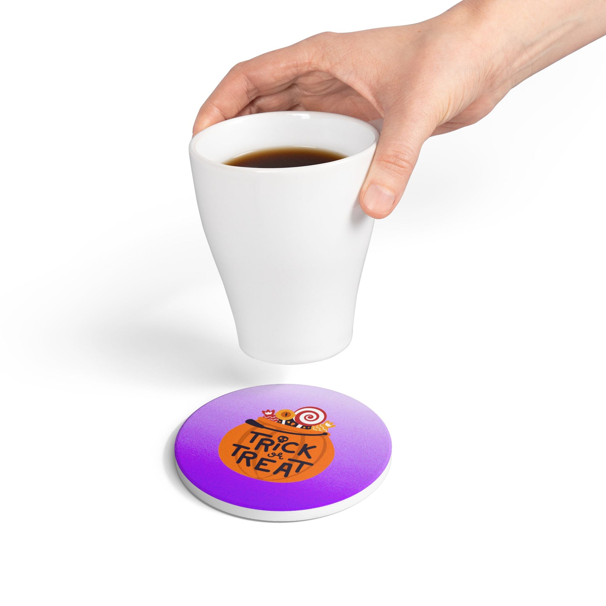 Halloween Trick or Treat Ceramic Coaster