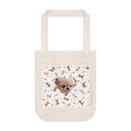 Cute Dog Lover's Organic Canvas Tote Bag