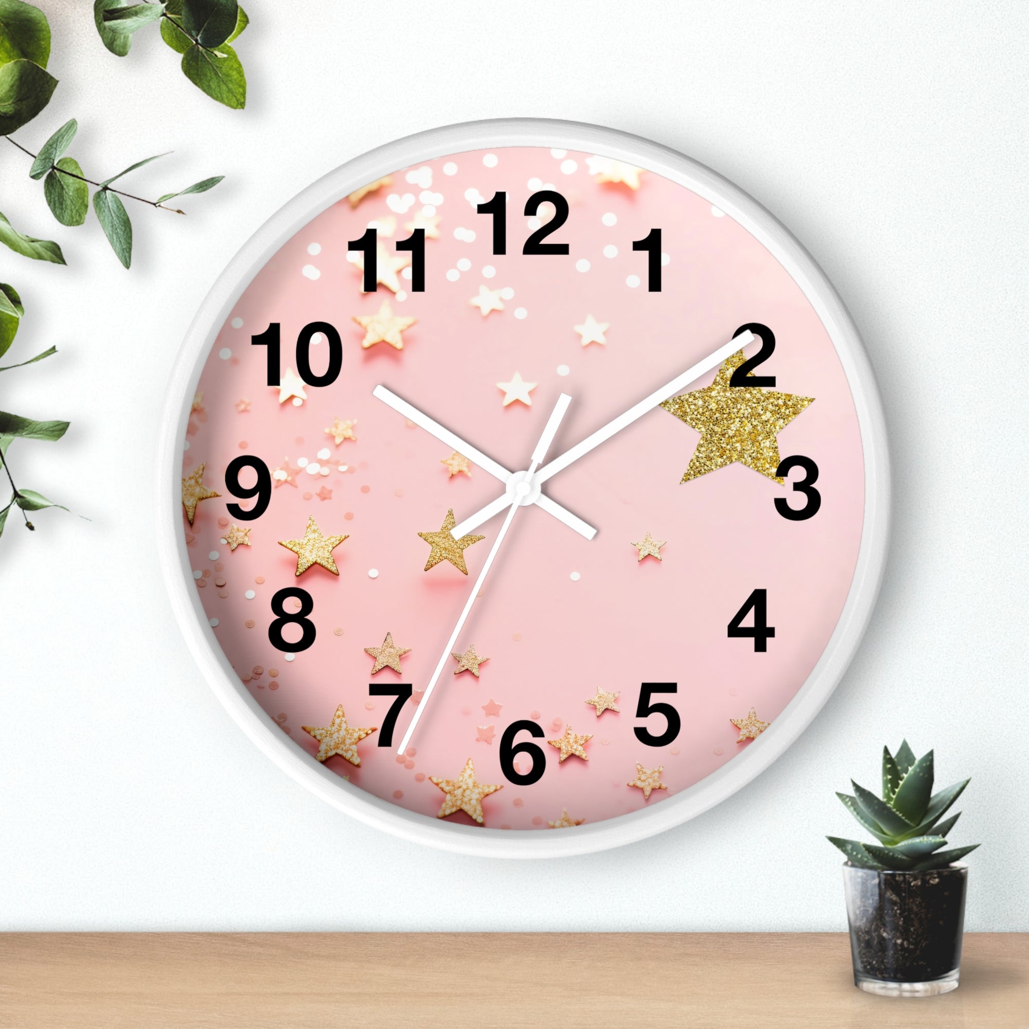 Wall Clock - Glitter & Gold