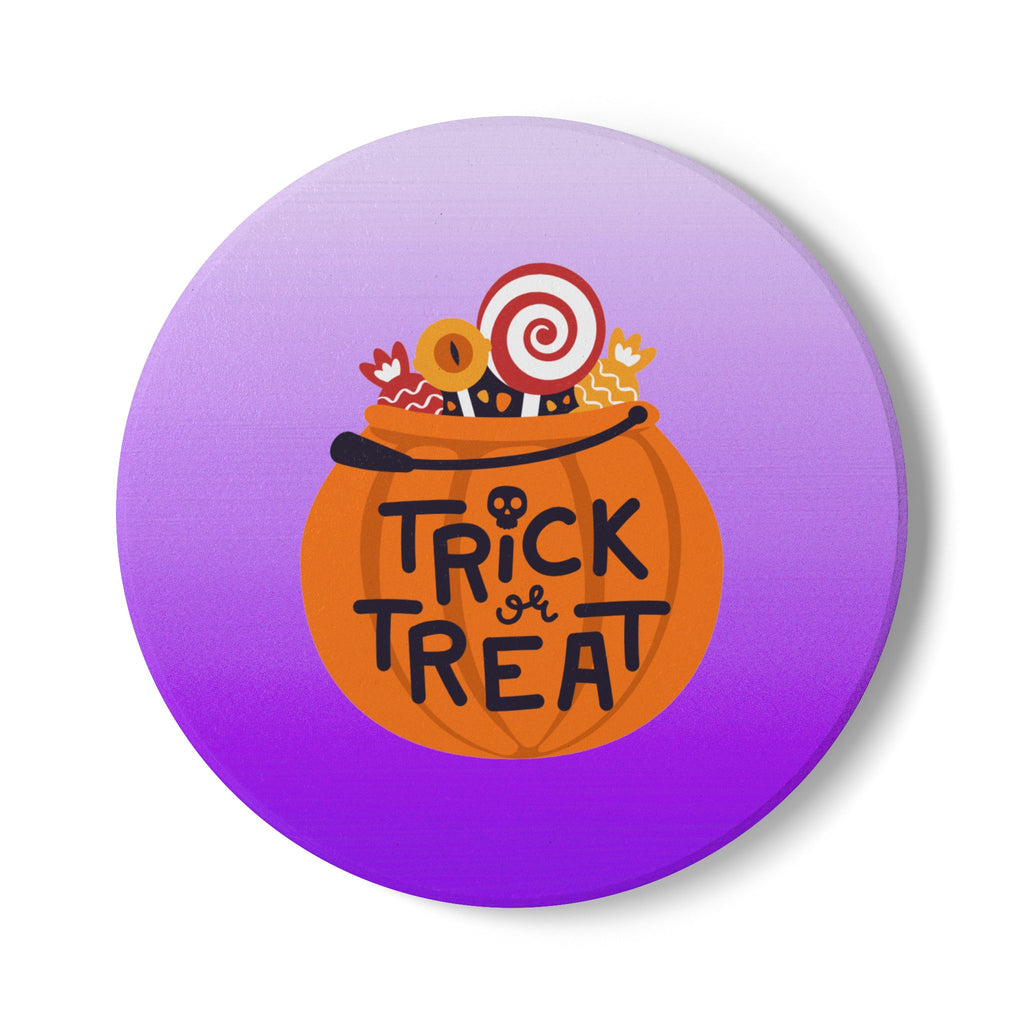 Halloween Trick or Treat Ceramic Coaster