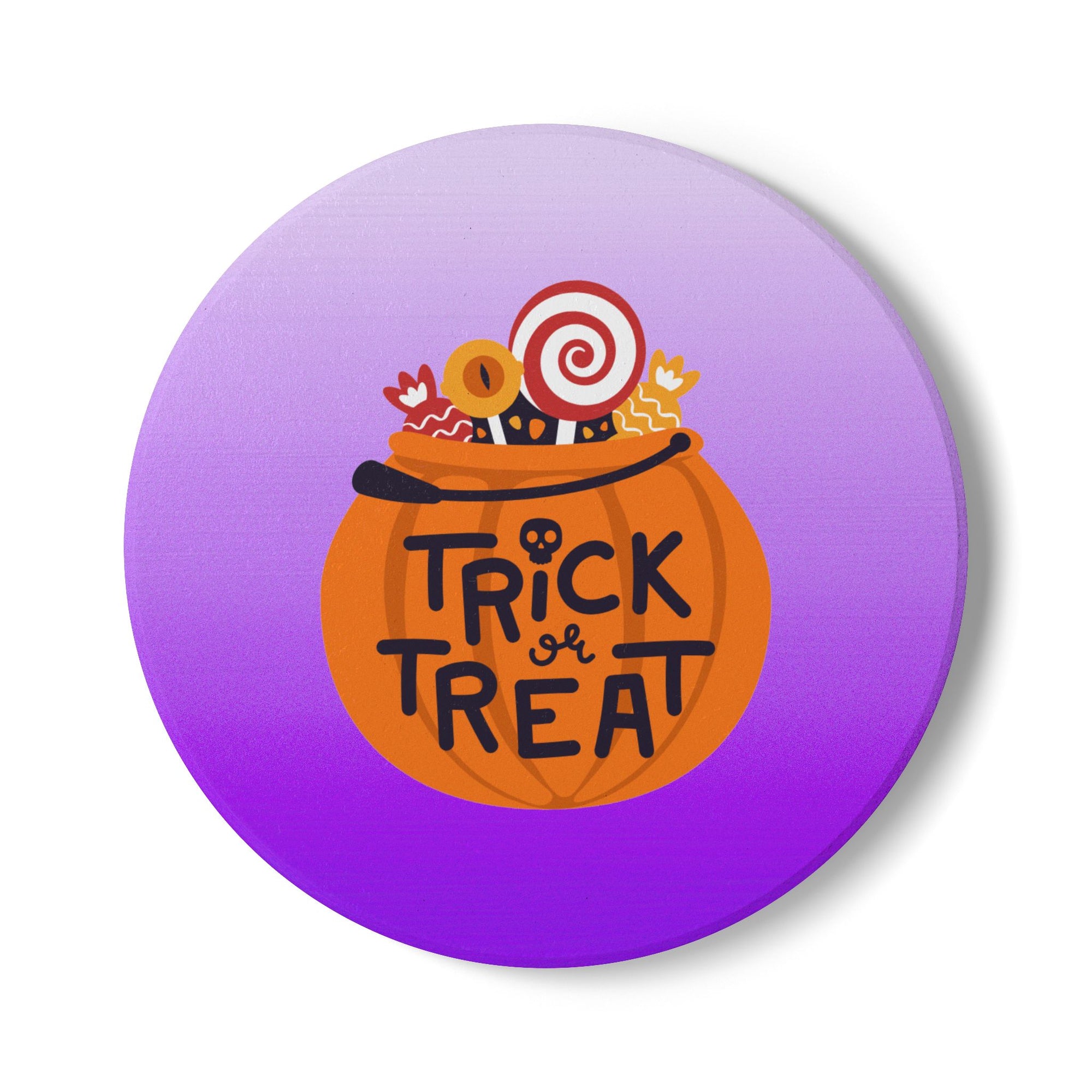 Halloween Trick or Treat Ceramic Coaster